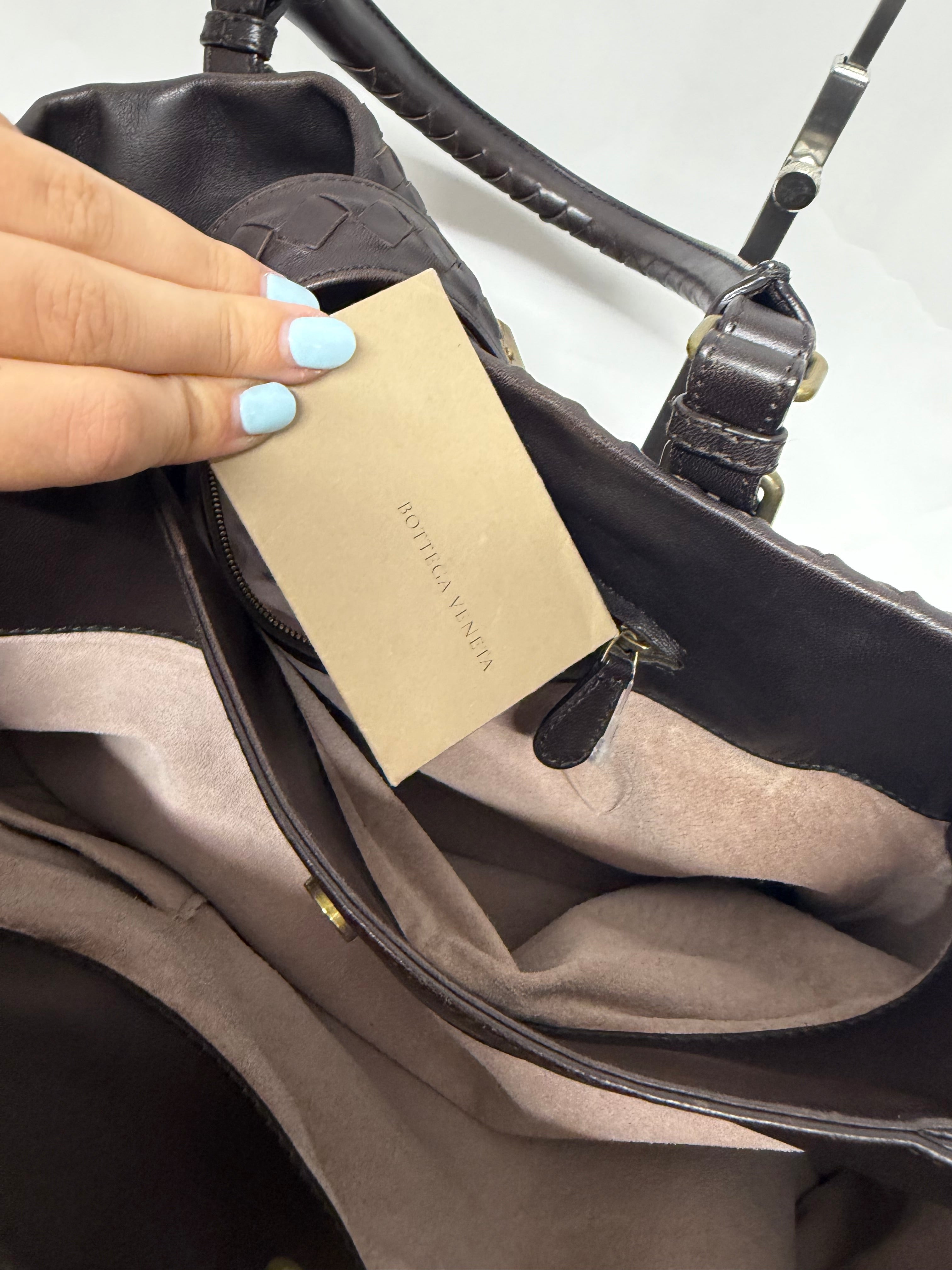 Bottega Veneta Roma Intrecciato Piel Marrón