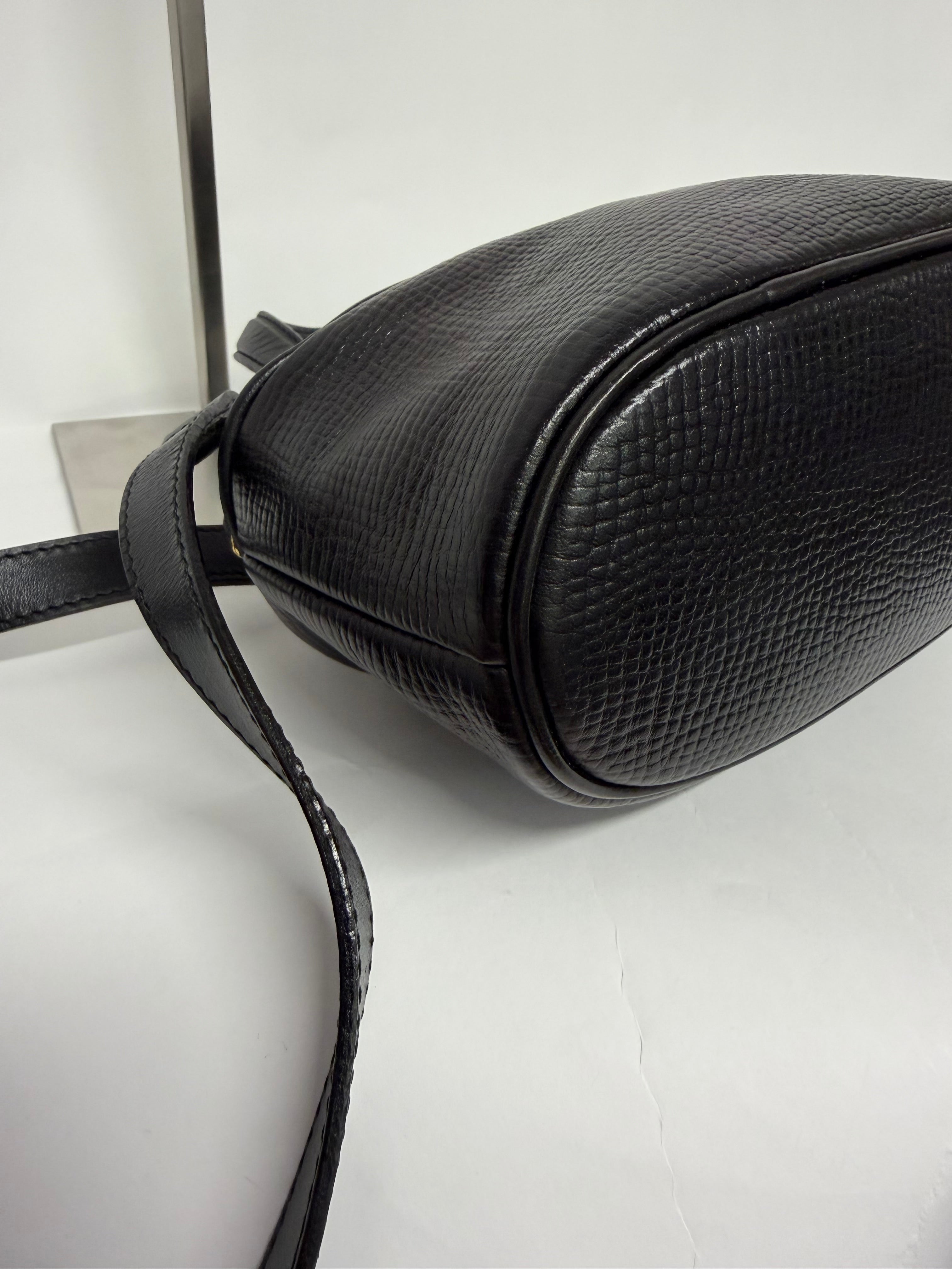 Christian Dior Mini Bowling Bag Vintage Negro GHW