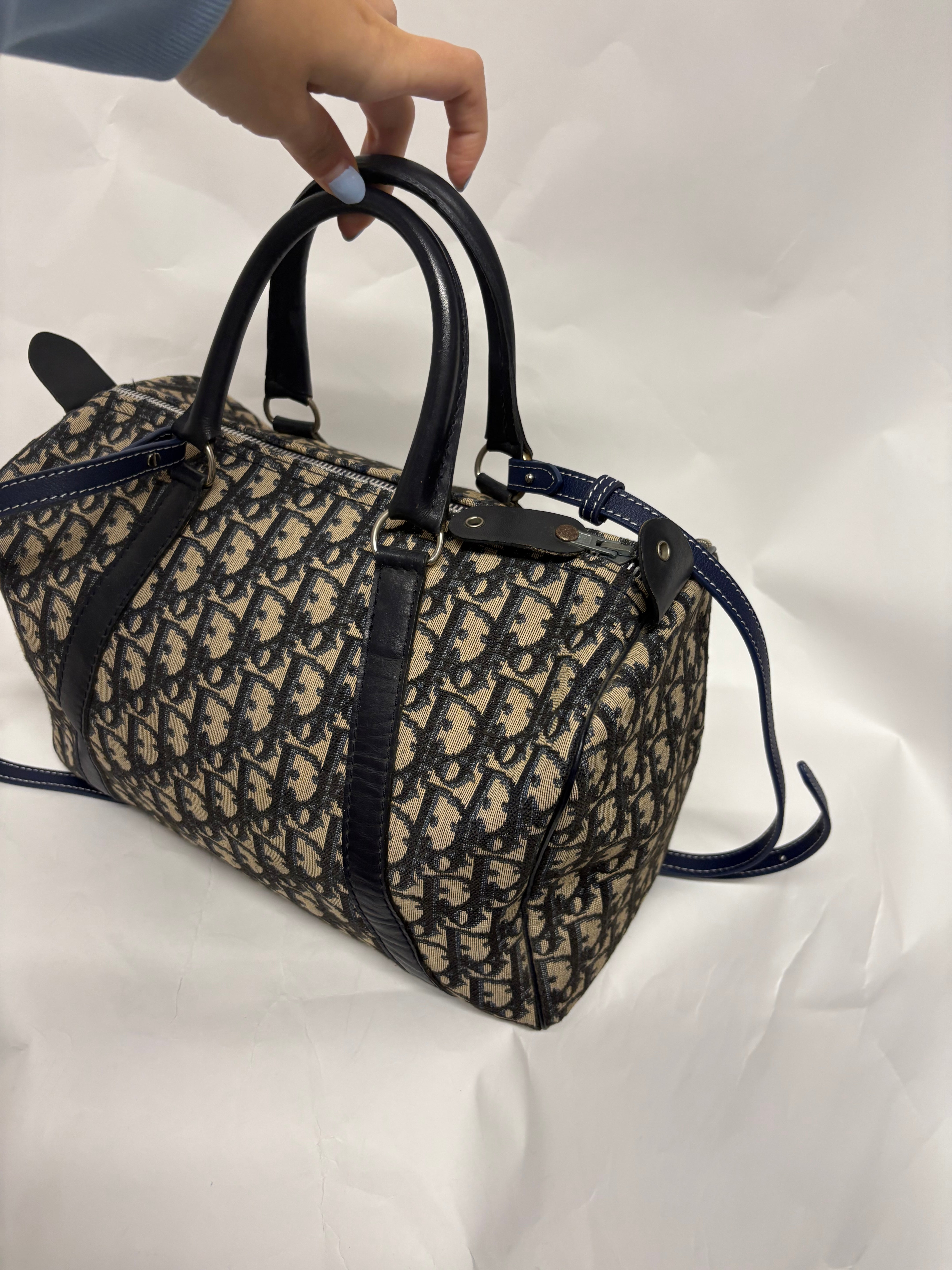Christian Dior Trotter Bowling 30 Azul Marino con bandolera