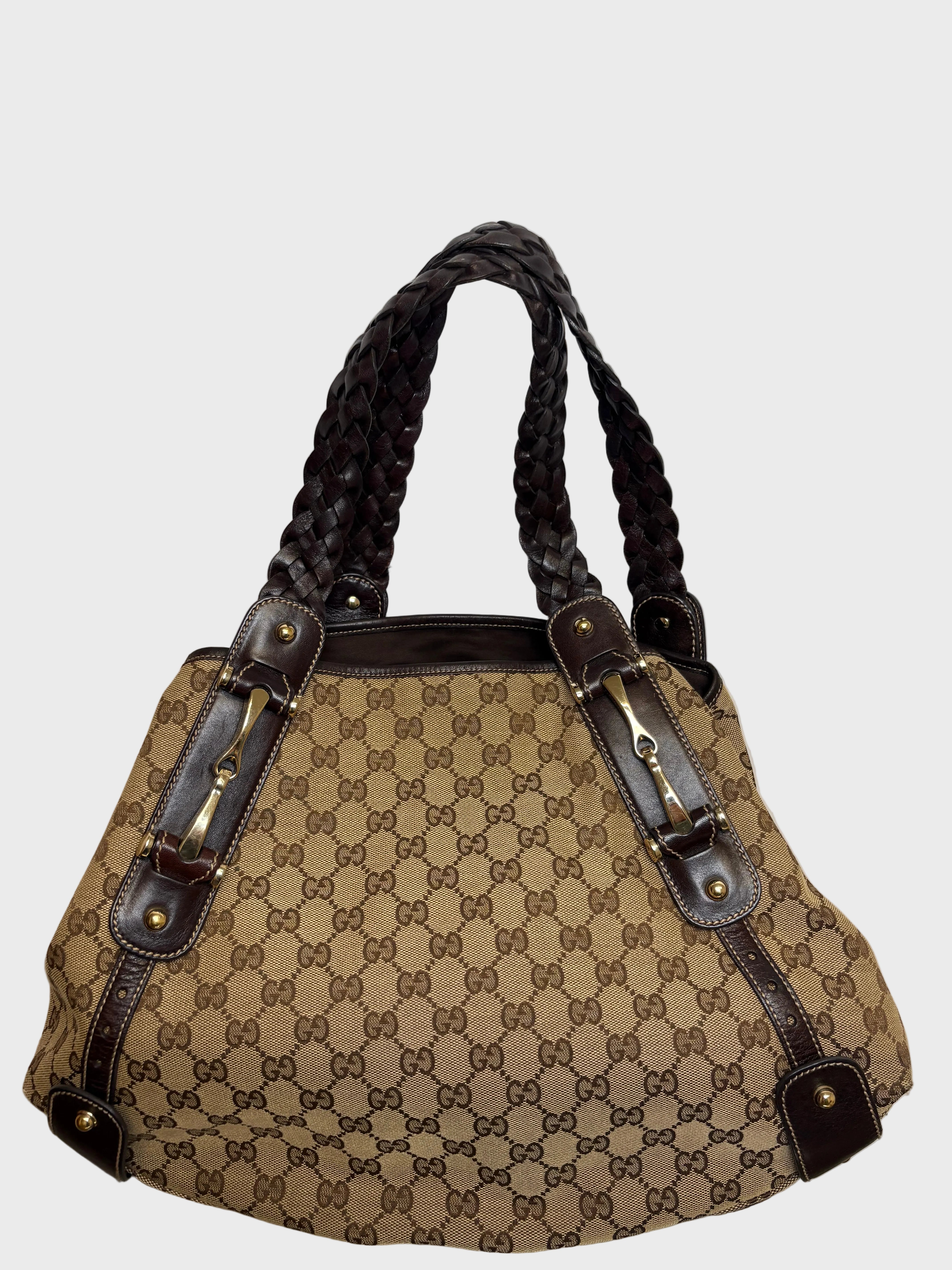 Gucci pelham gg canvas marron chocolate grande