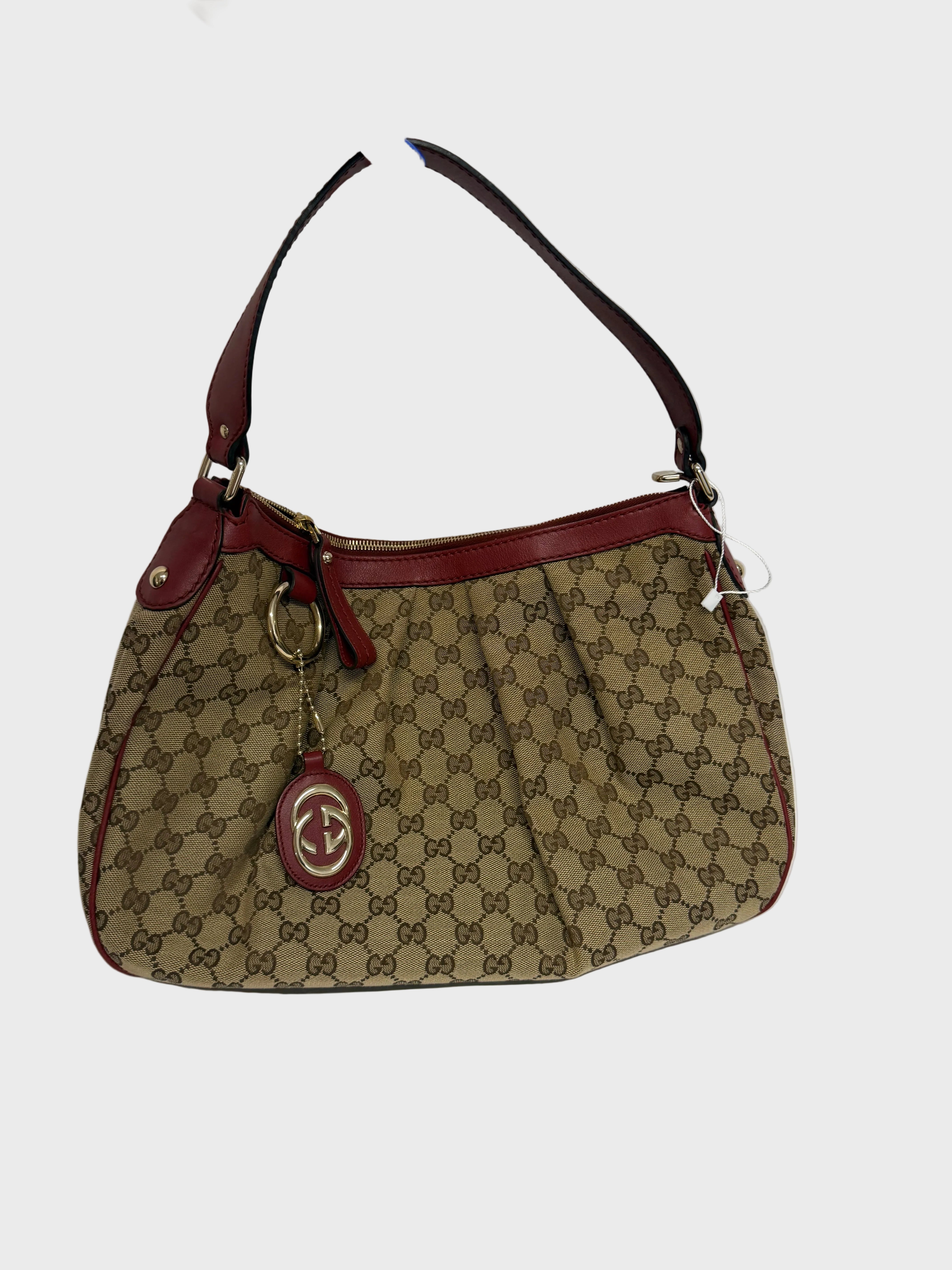 Gucci Sukey GG Canvas Shoulder Bag | Cuero Rojo