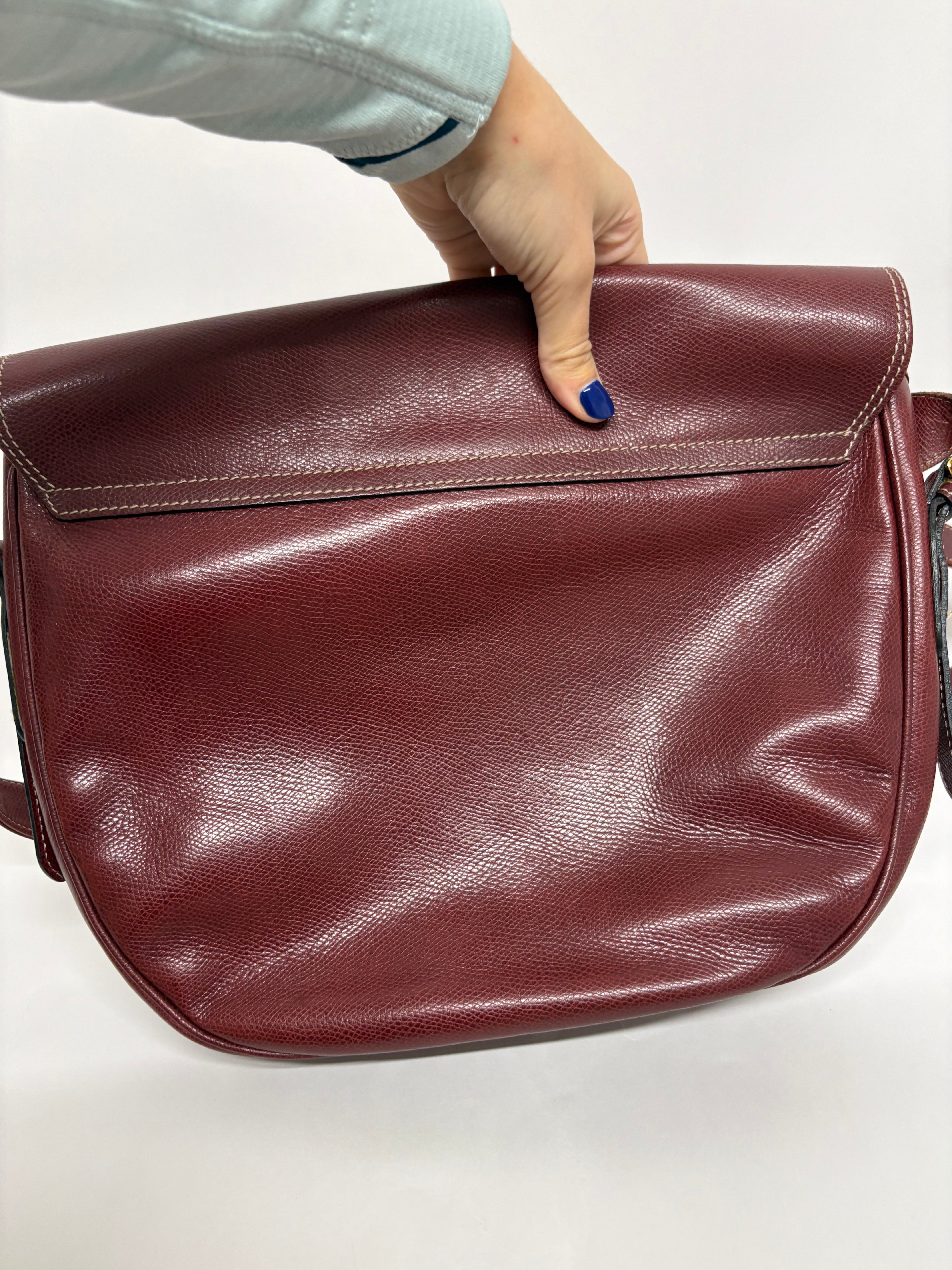 Loewe bandolera burdeos grande vintage