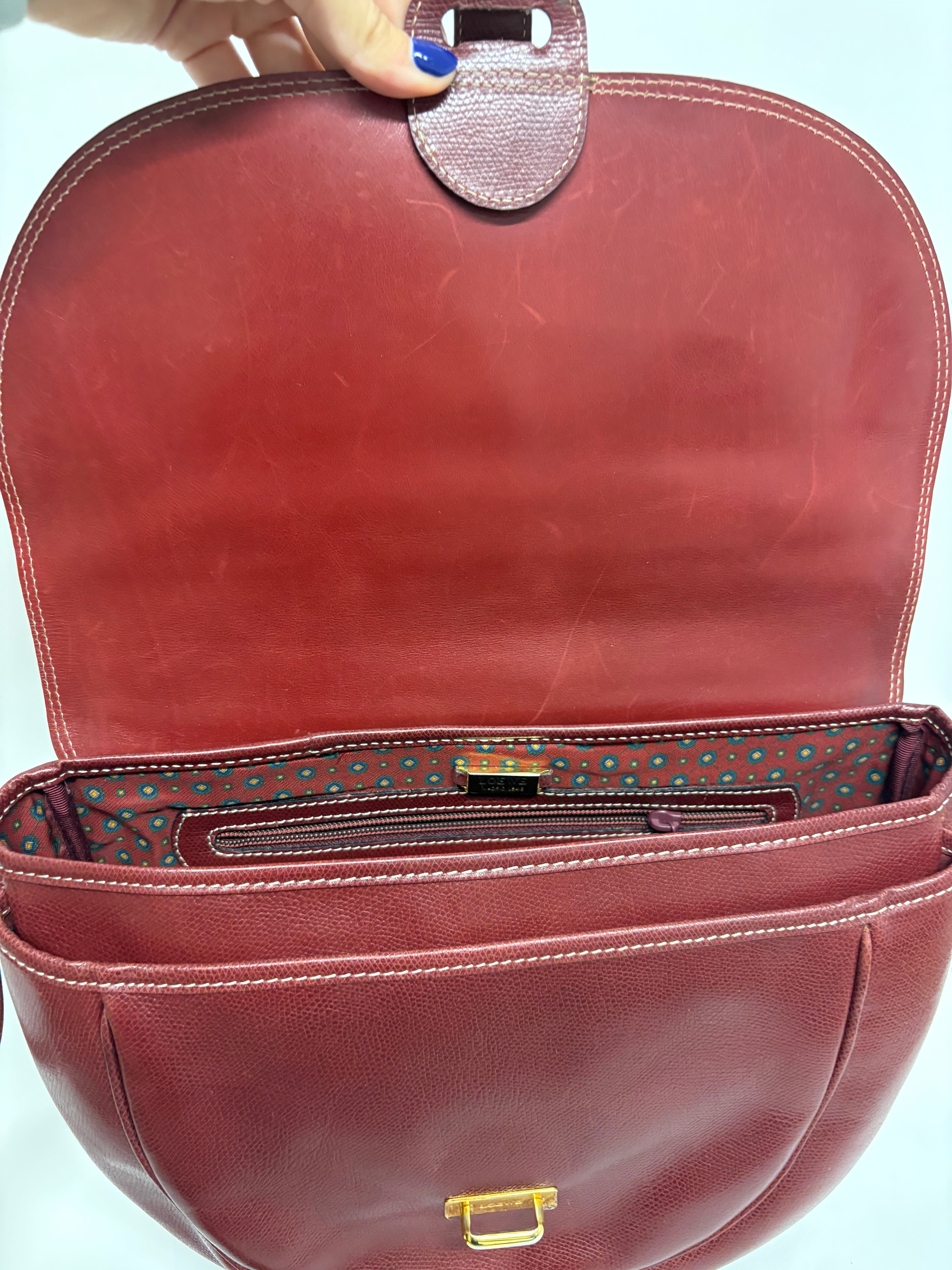 Loewe bandolera burdeos grande vintage