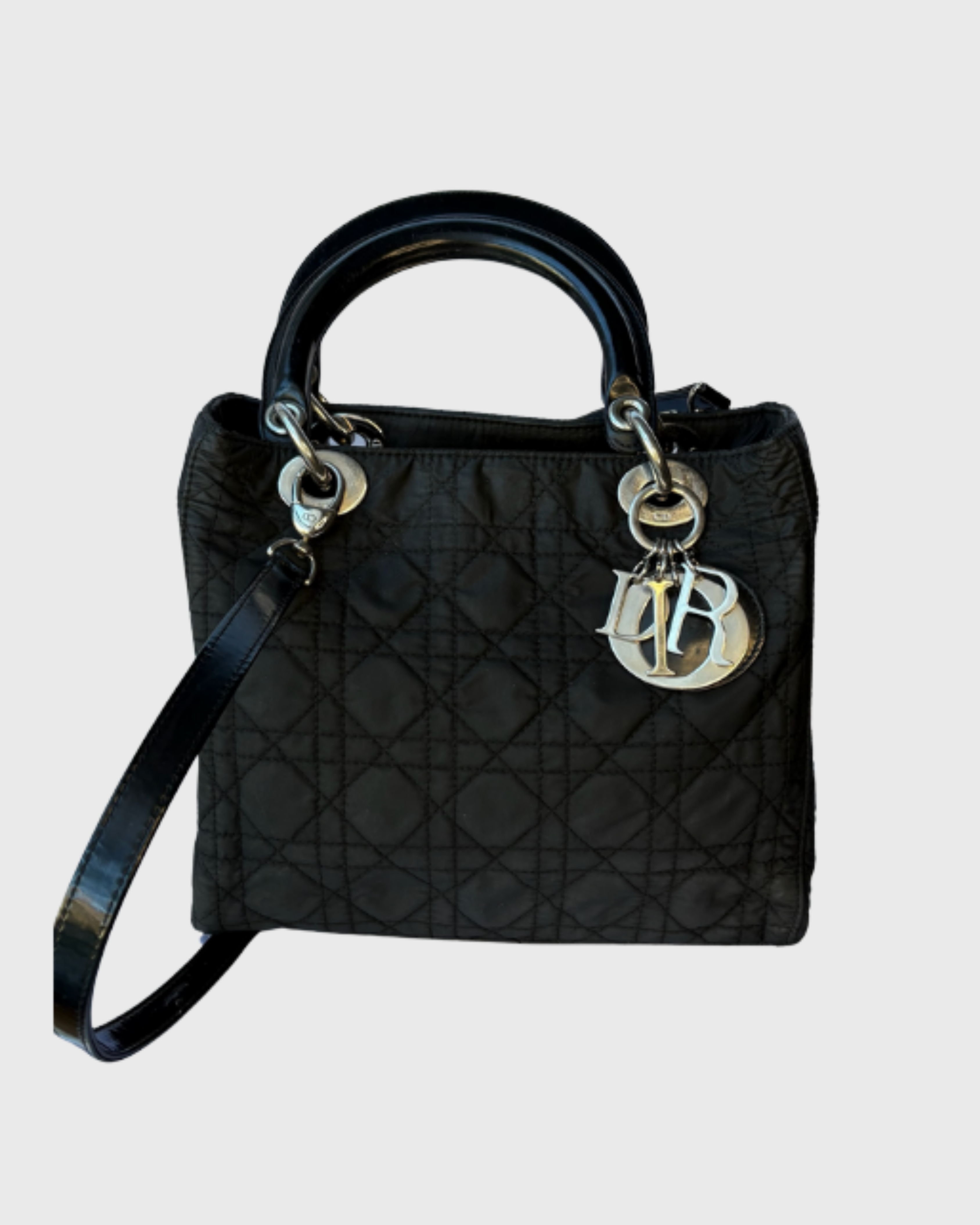 Lady Dior Negro Plata y Rojo