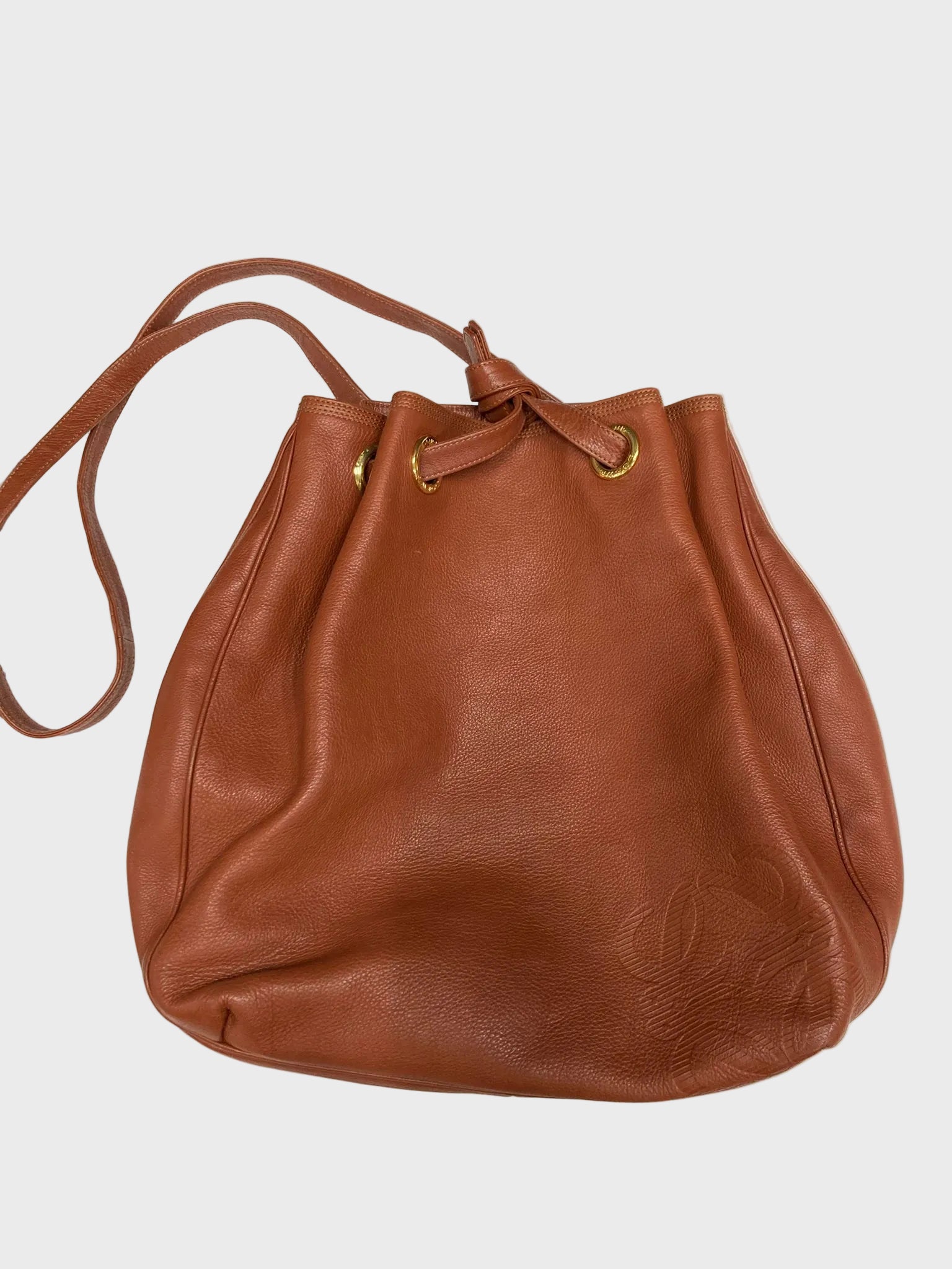 Loewe Anagram Shoulder Bag Piel camel marron