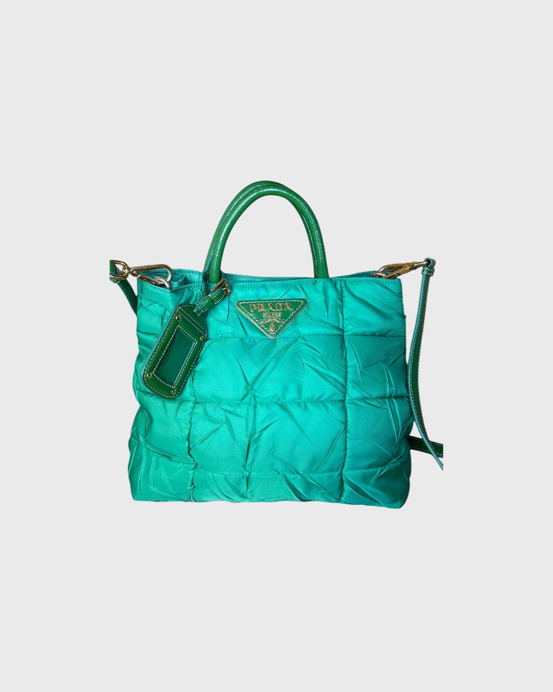 Bolso acolchado Prada Nylon Verde