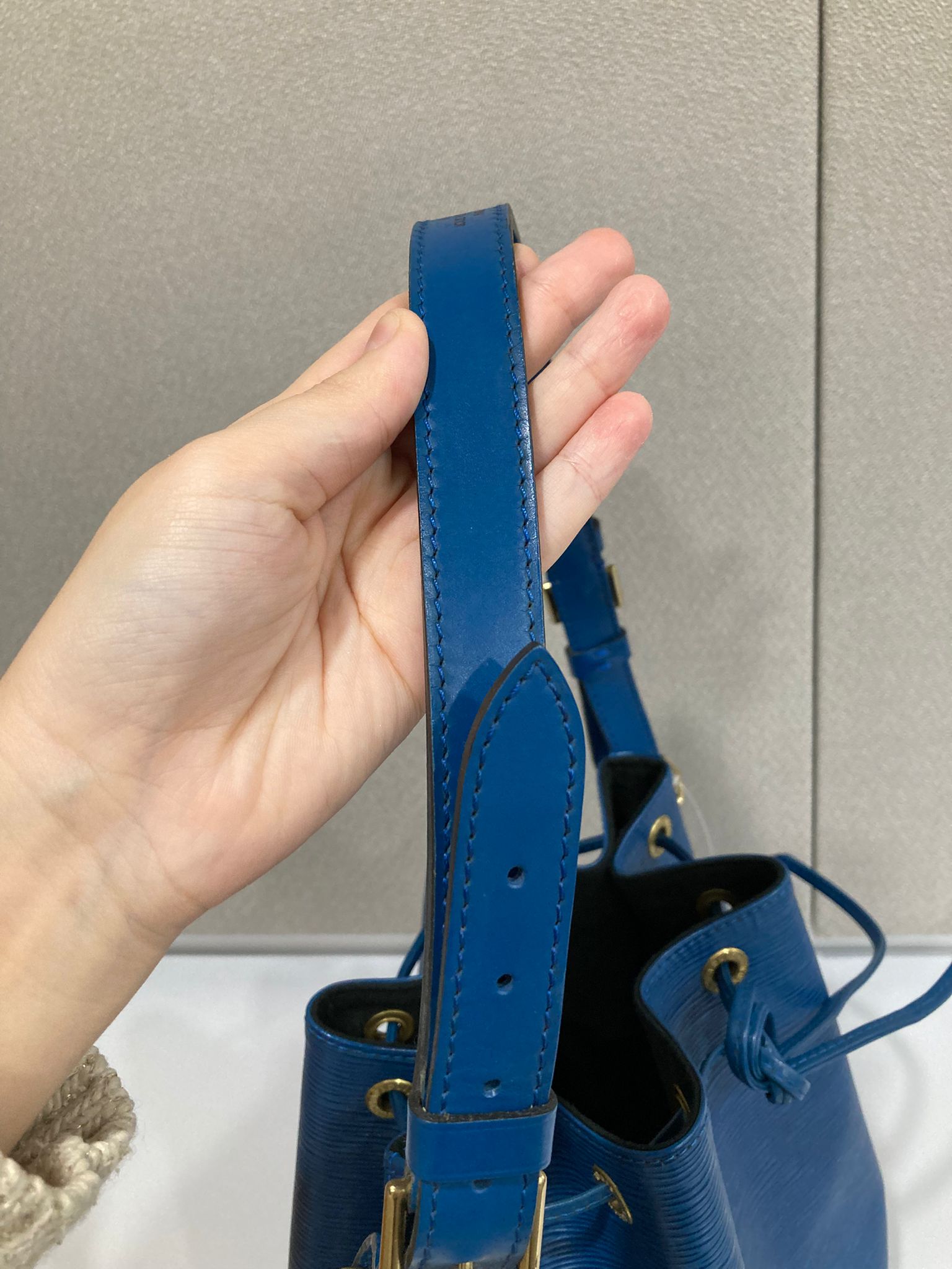 Louis Vuitton Petit Noé Epi Azul