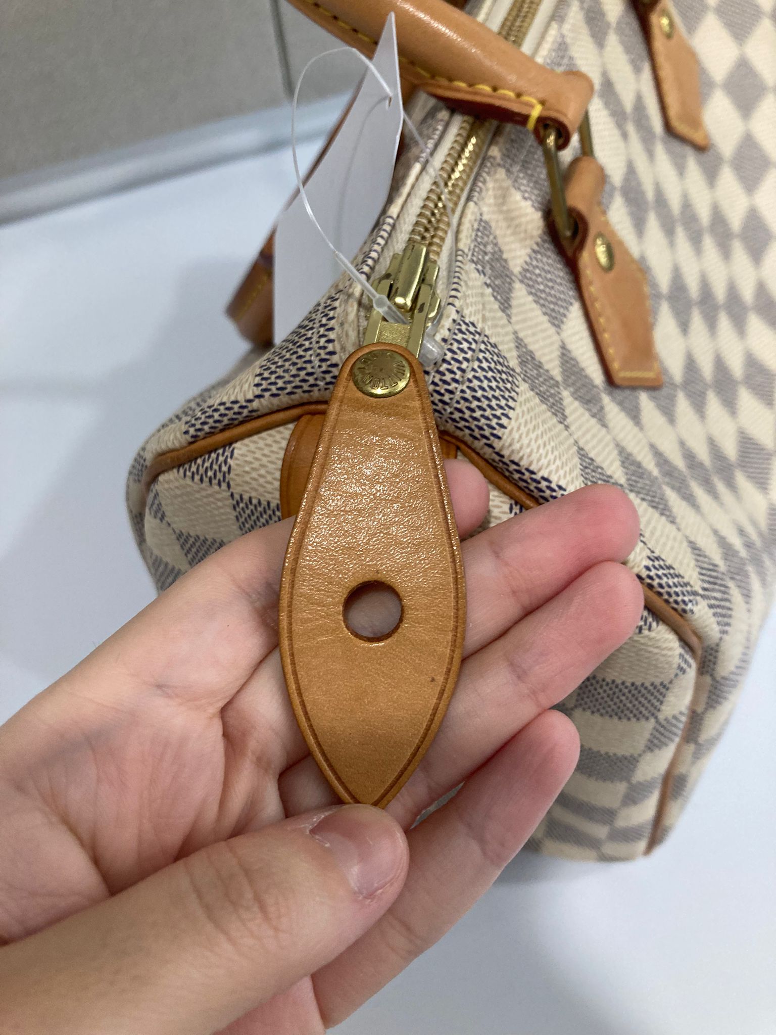 Louis Vuitton Speedy 25 Damier Azur con bandolera extra