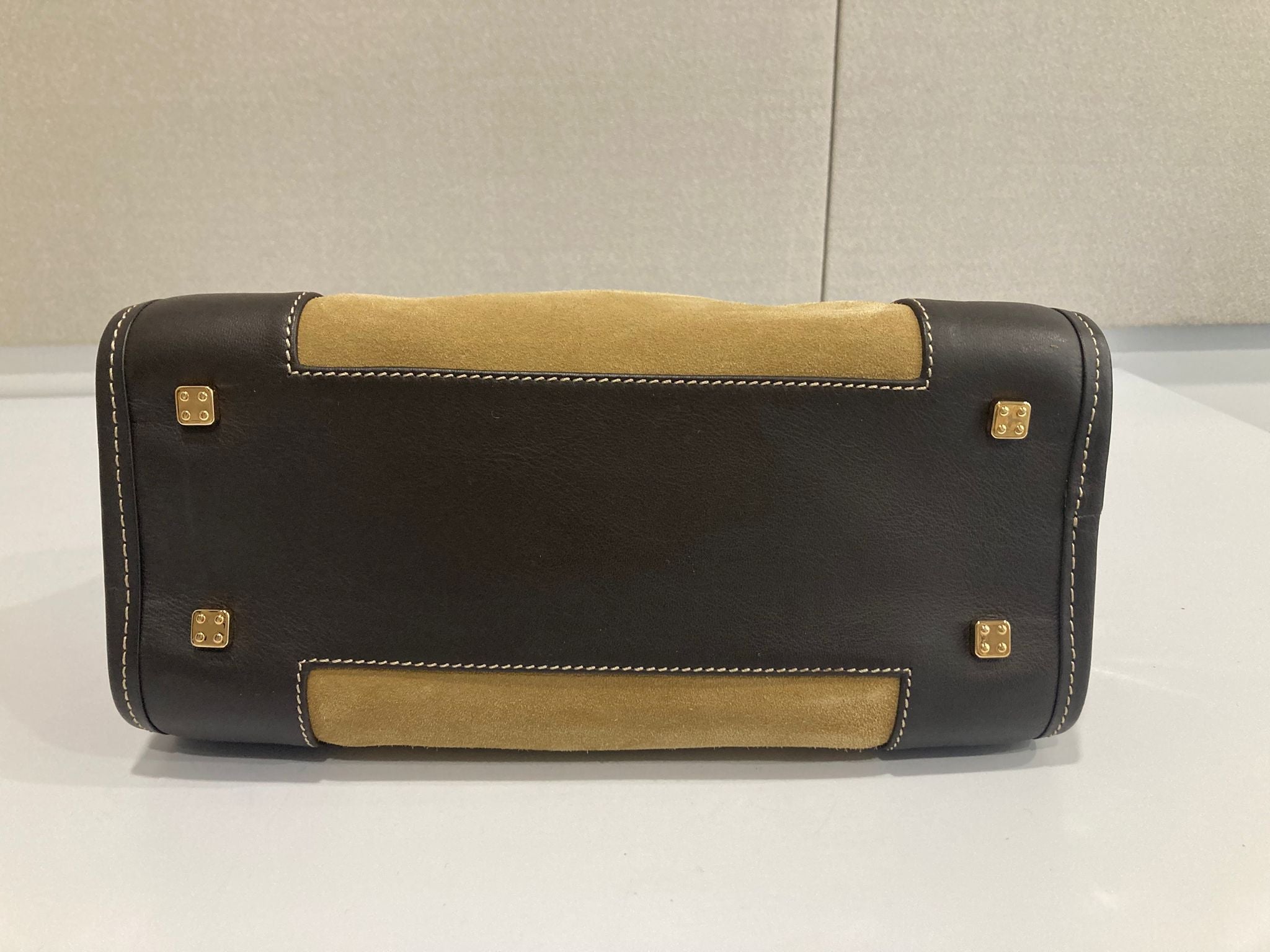 Loewe Amazona 26 Ante beige y piel marrón