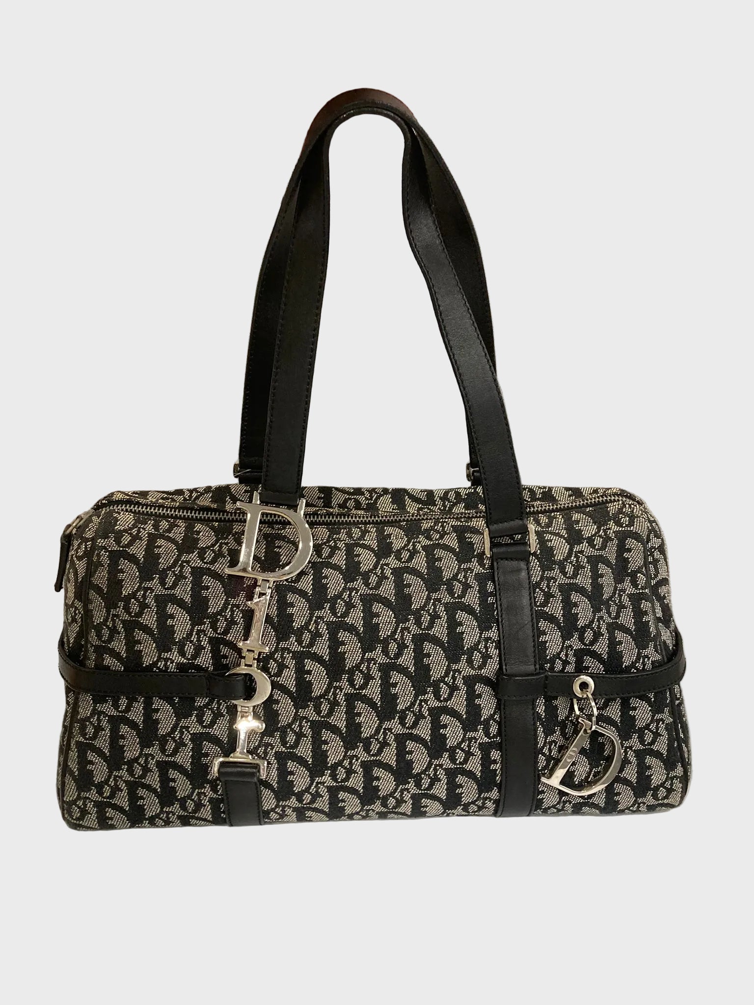 Christian Dior Trotter Boston Bag azul