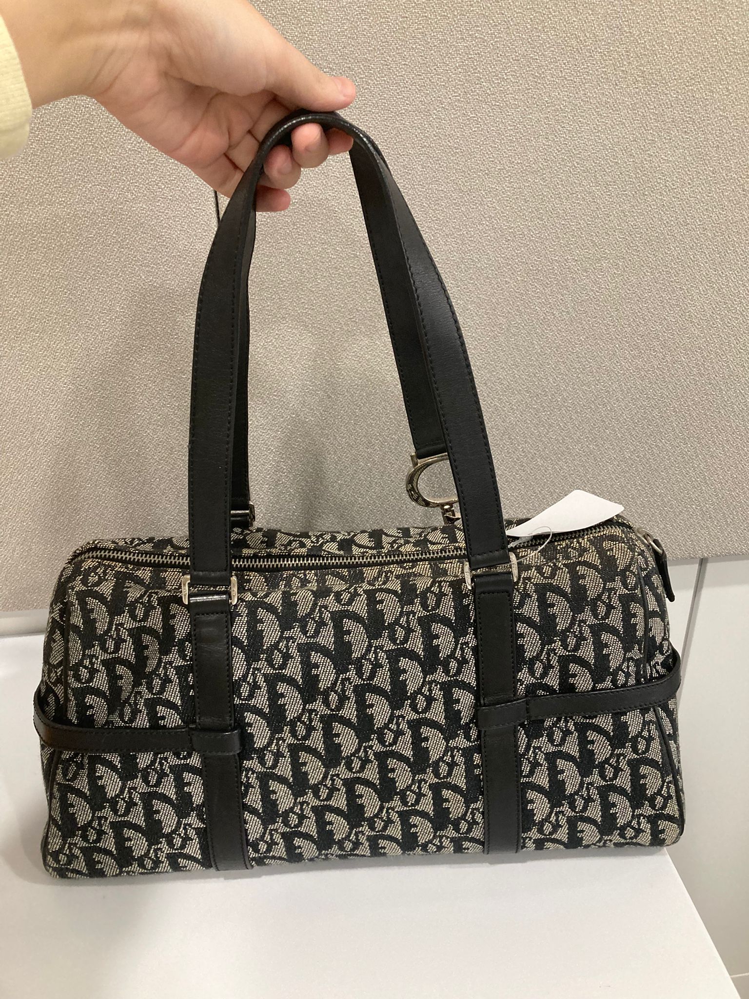 Christian Dior Trotter Boston Bag azul