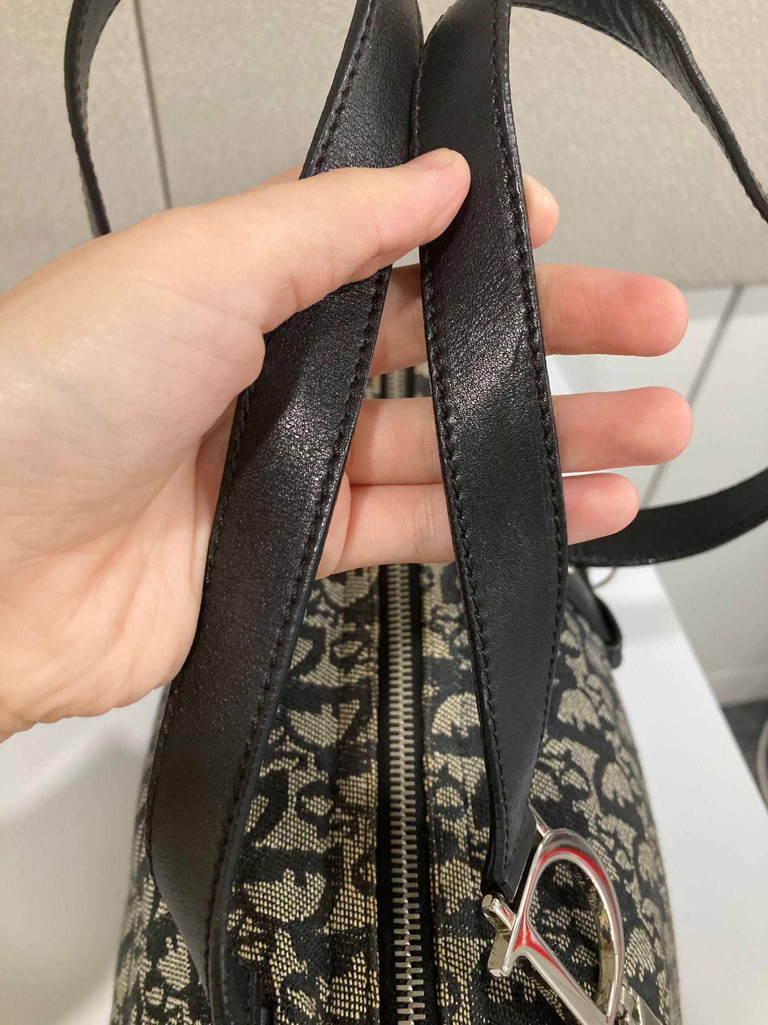 Christian Dior Trotter Boston Bag azul