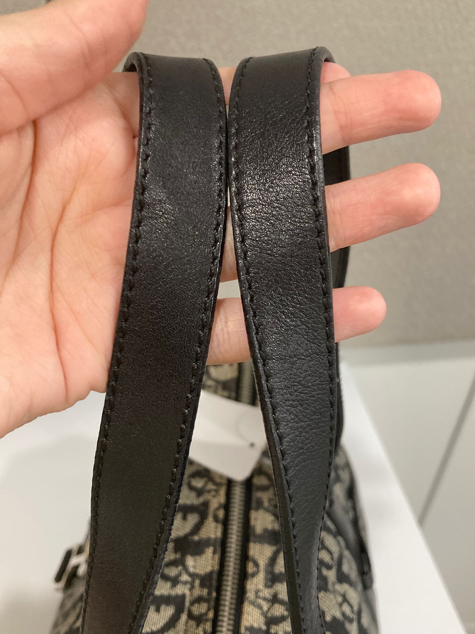 Christian Dior Trotter Boston Bag azul
