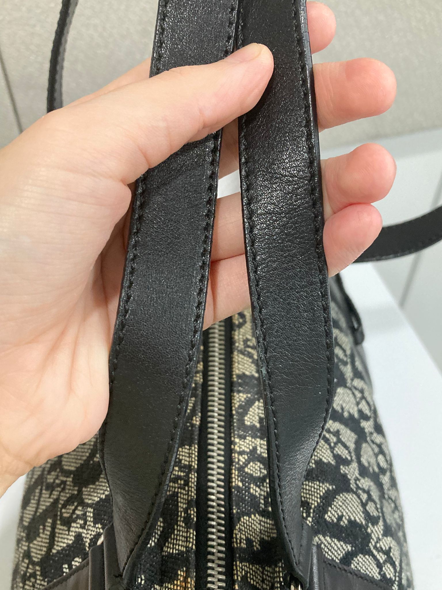 Christian Dior Trotter Boston Bag azul