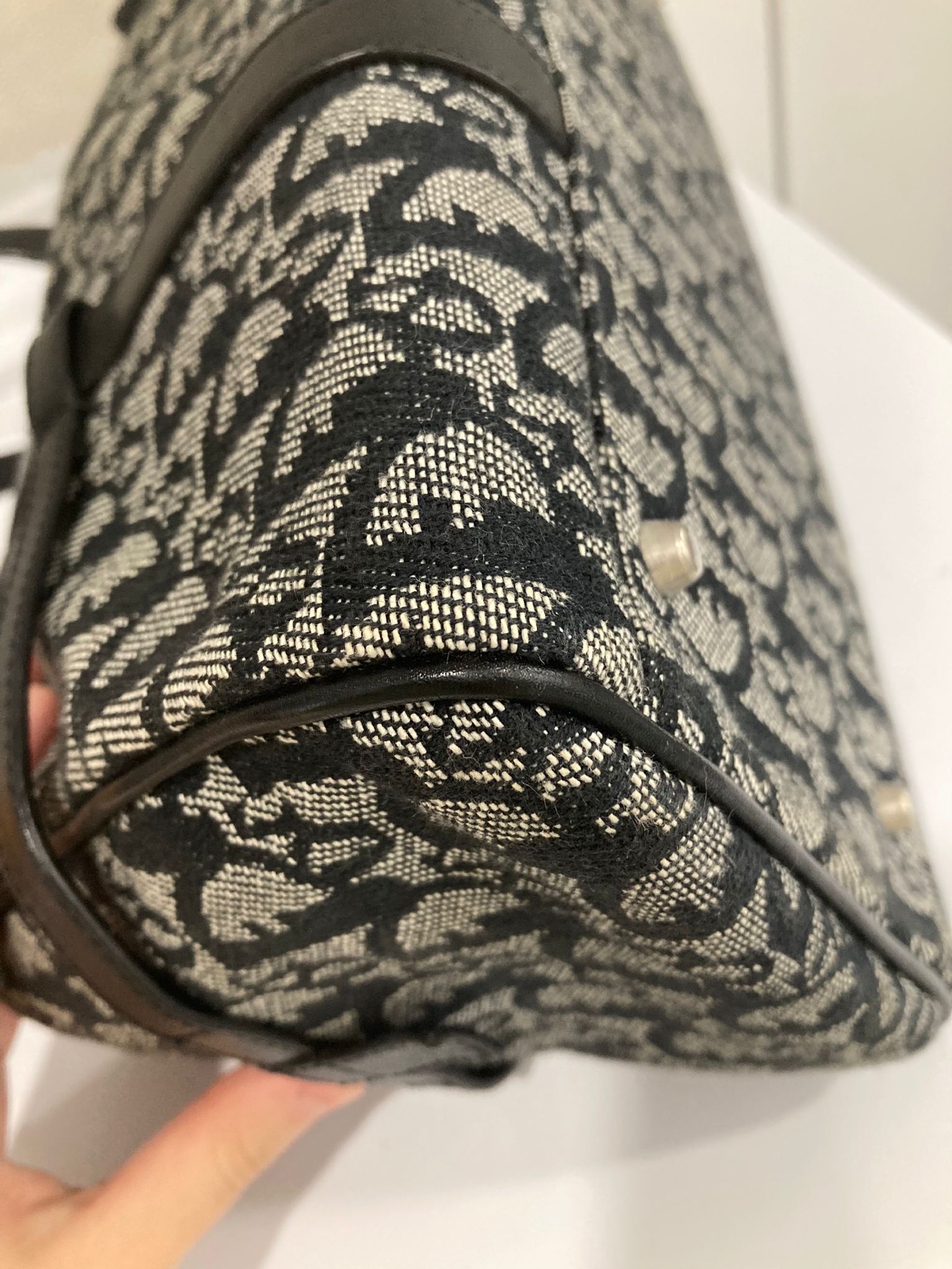 Christian Dior Trotter Boston Bag azul