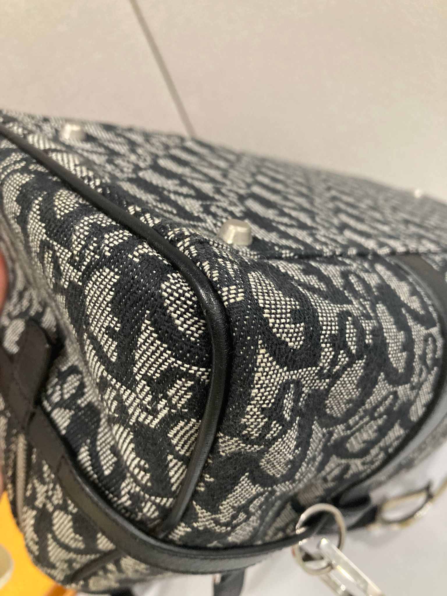 Christian Dior Trotter Boston Bag azul