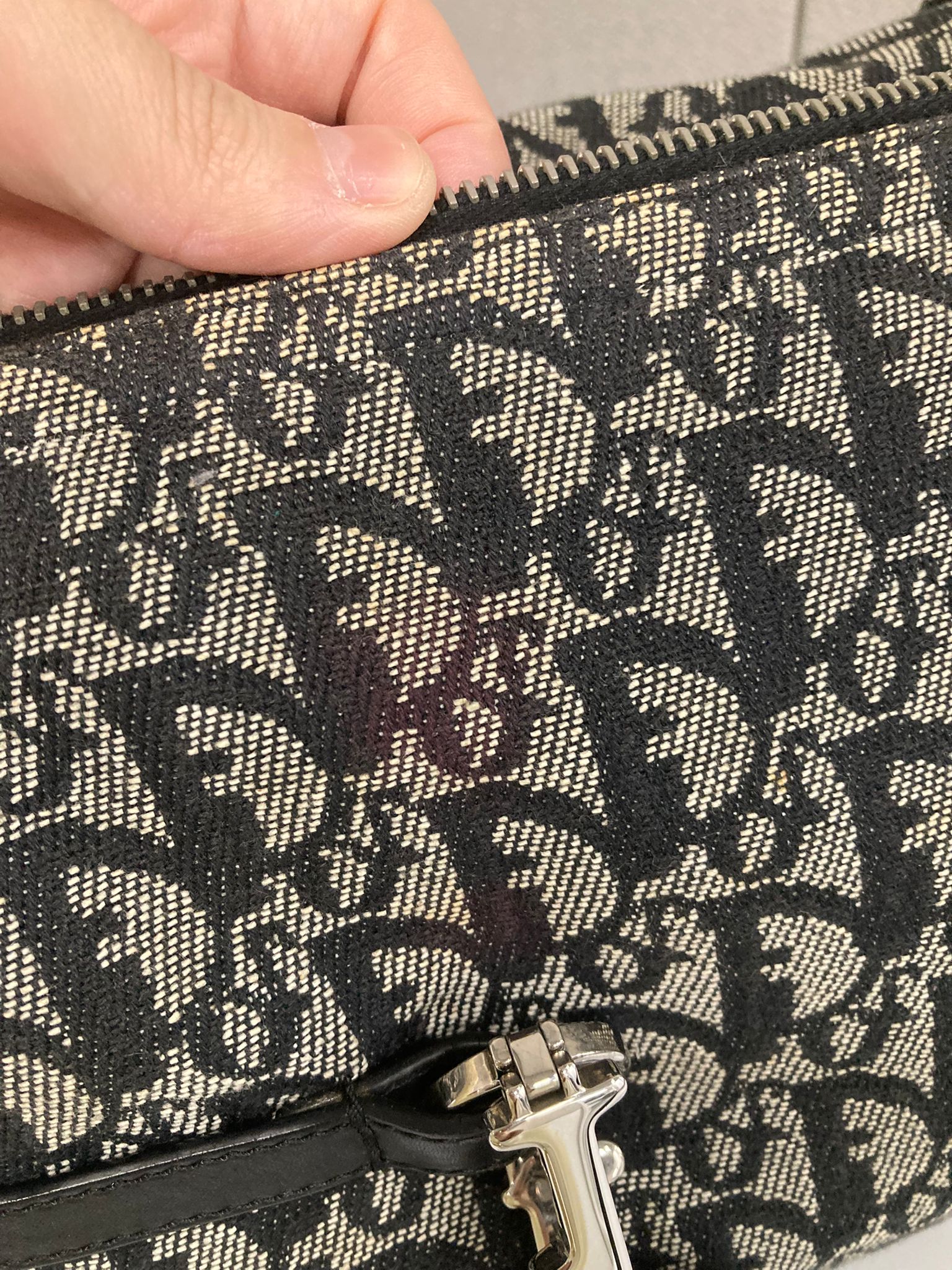 Christian Dior Trotter Boston Bag azul