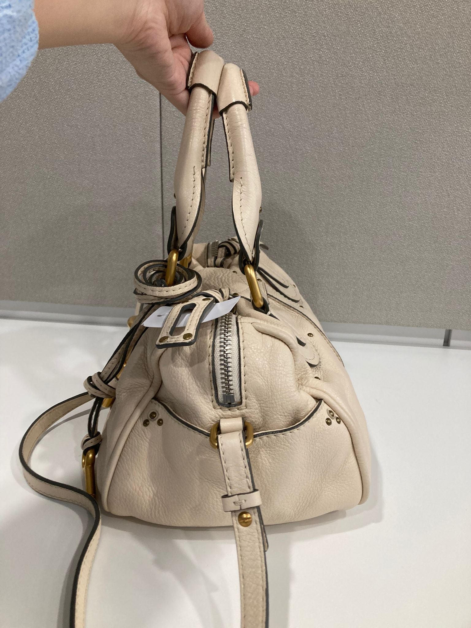 Chloé Paddington Small Piel Ivory Candado Icono y Bandolera