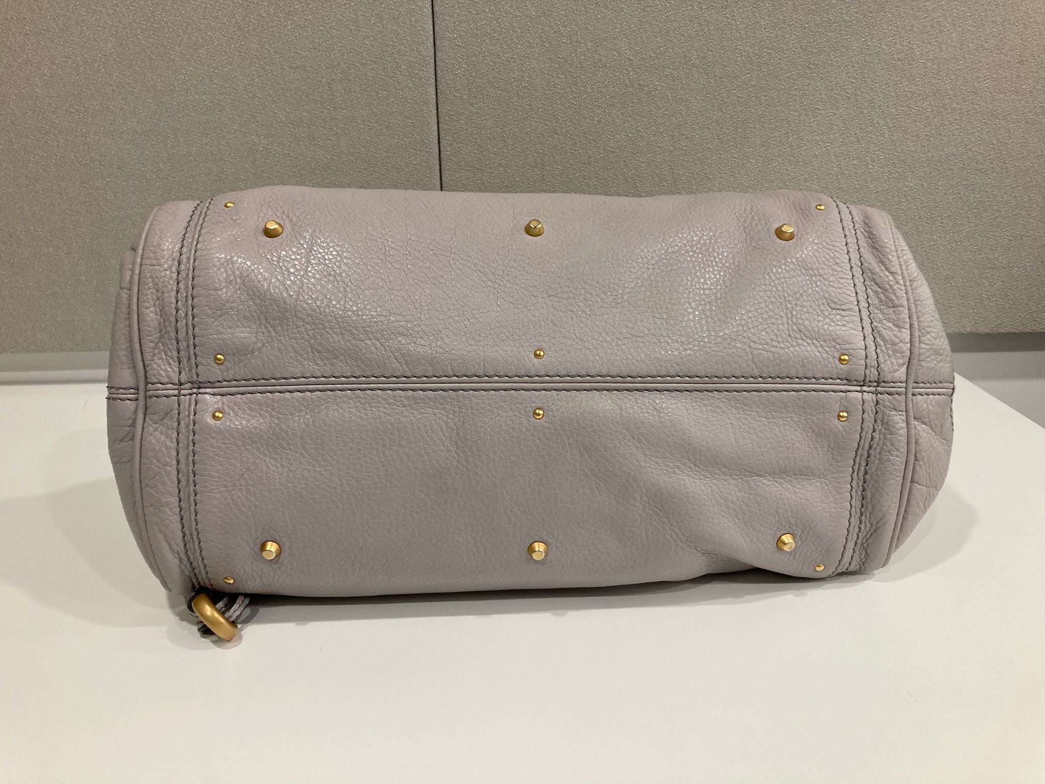 Chloé Paddington Medium Piel gris beige (greige) Candado Icono