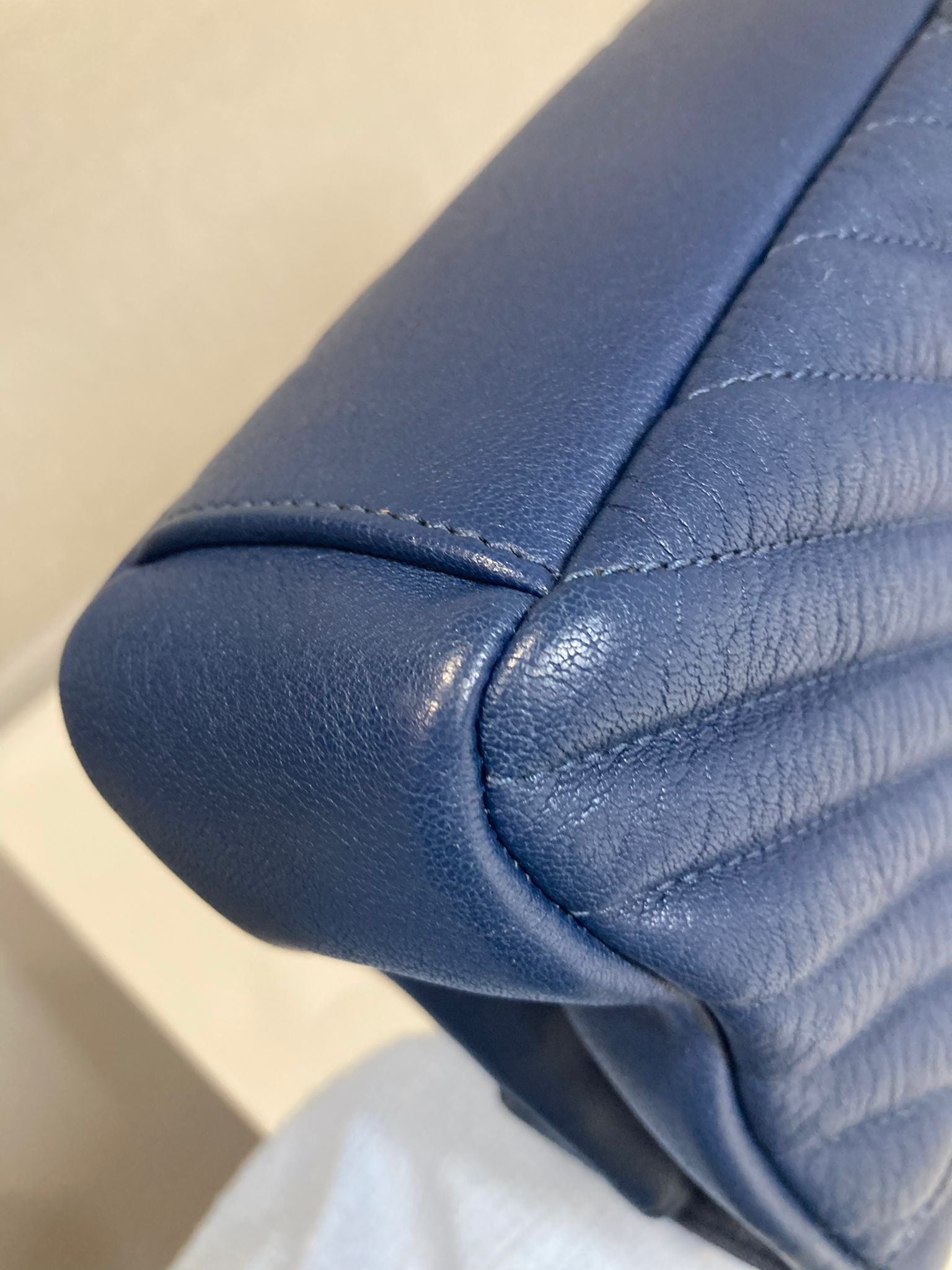 Saint Laurent College Small Azul navy Piel Top Handle