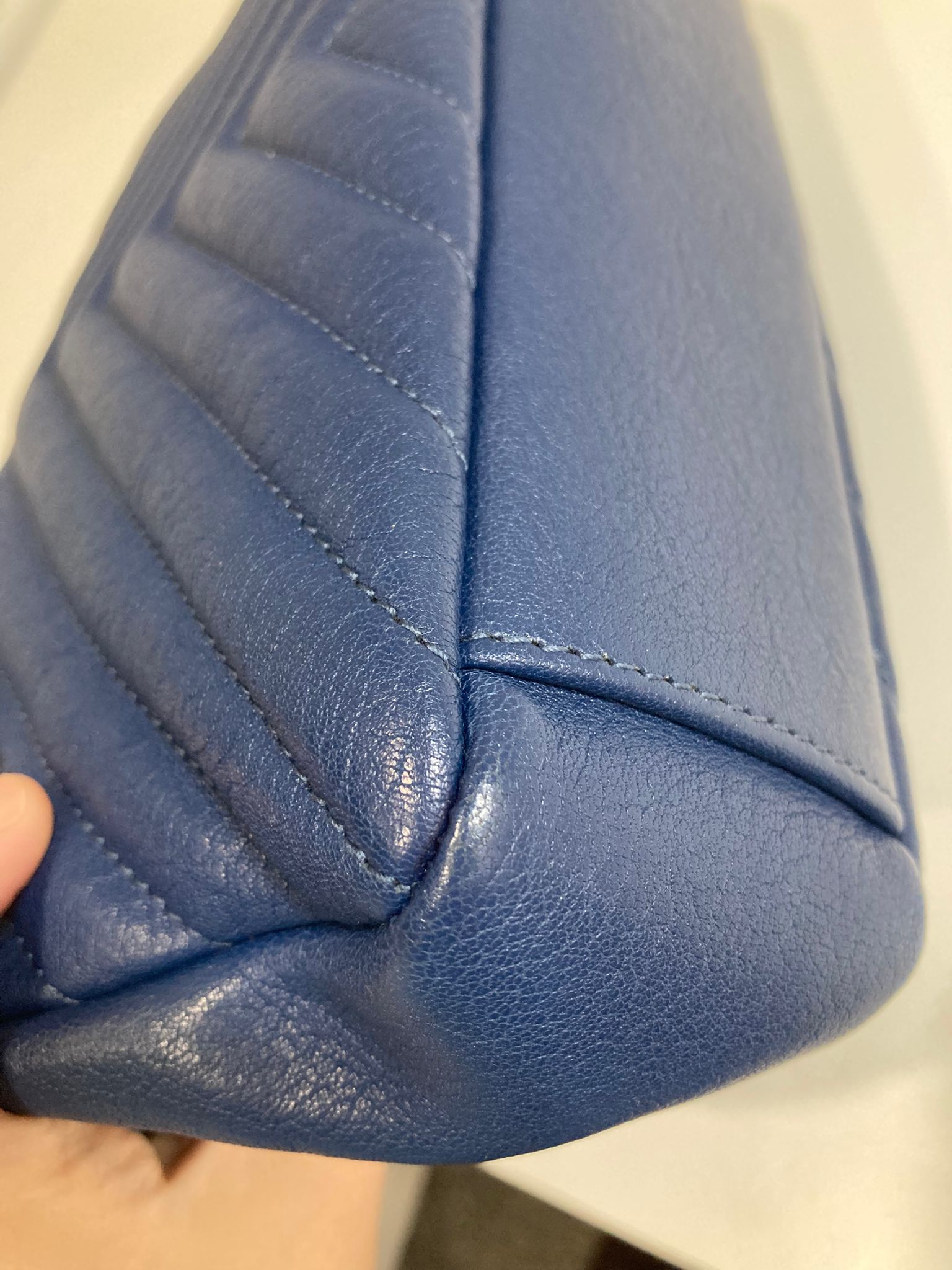 Saint Laurent College Small Azul navy Piel Top Handle