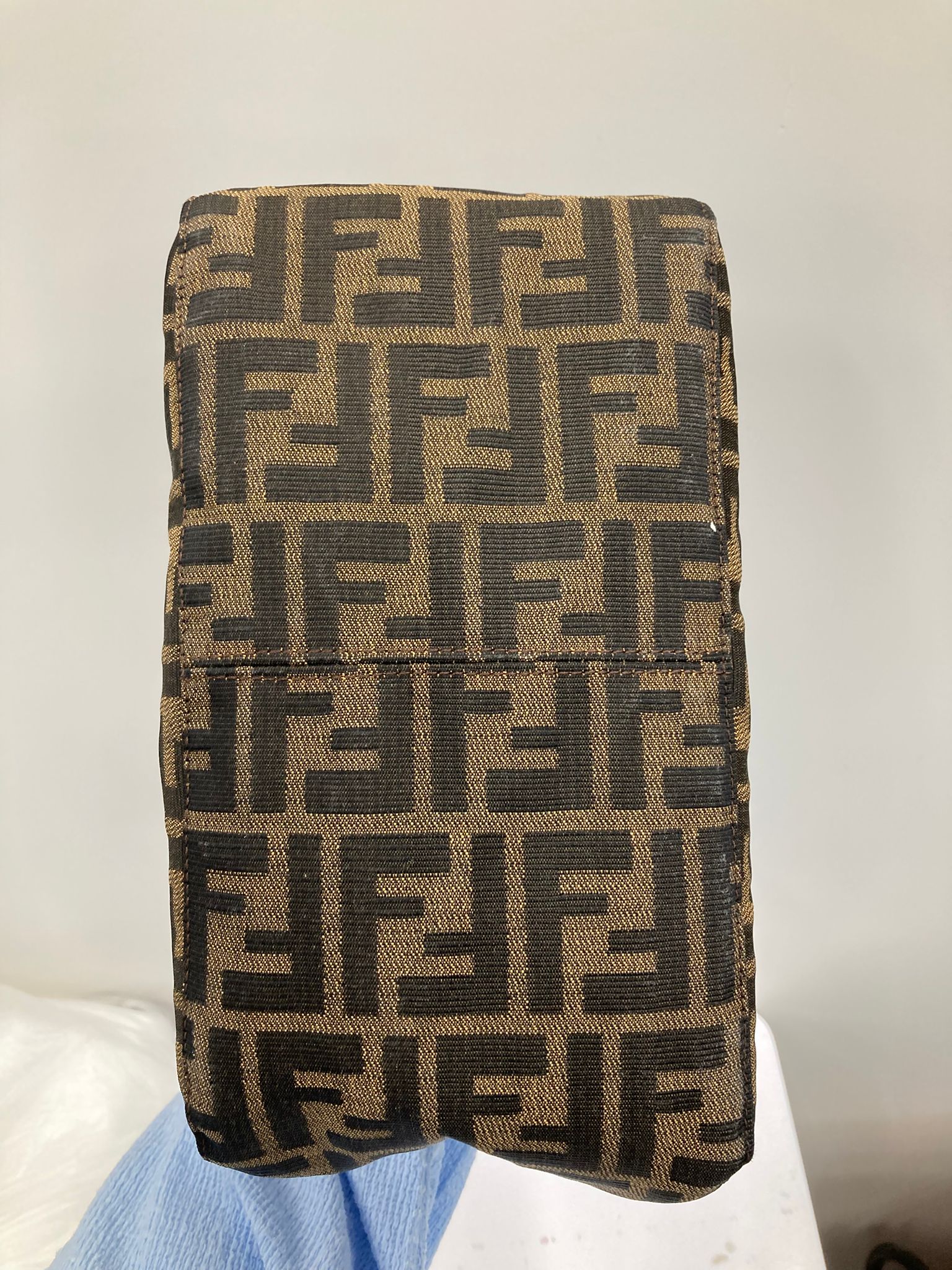 Fendi Baguette Zucca con doble solapa marrón