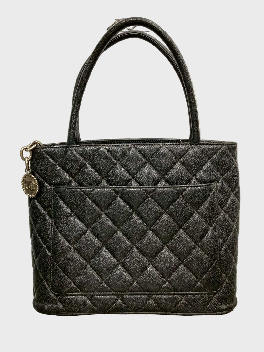 Chanel Medallion Tote Negro Caviar vintage serie 5