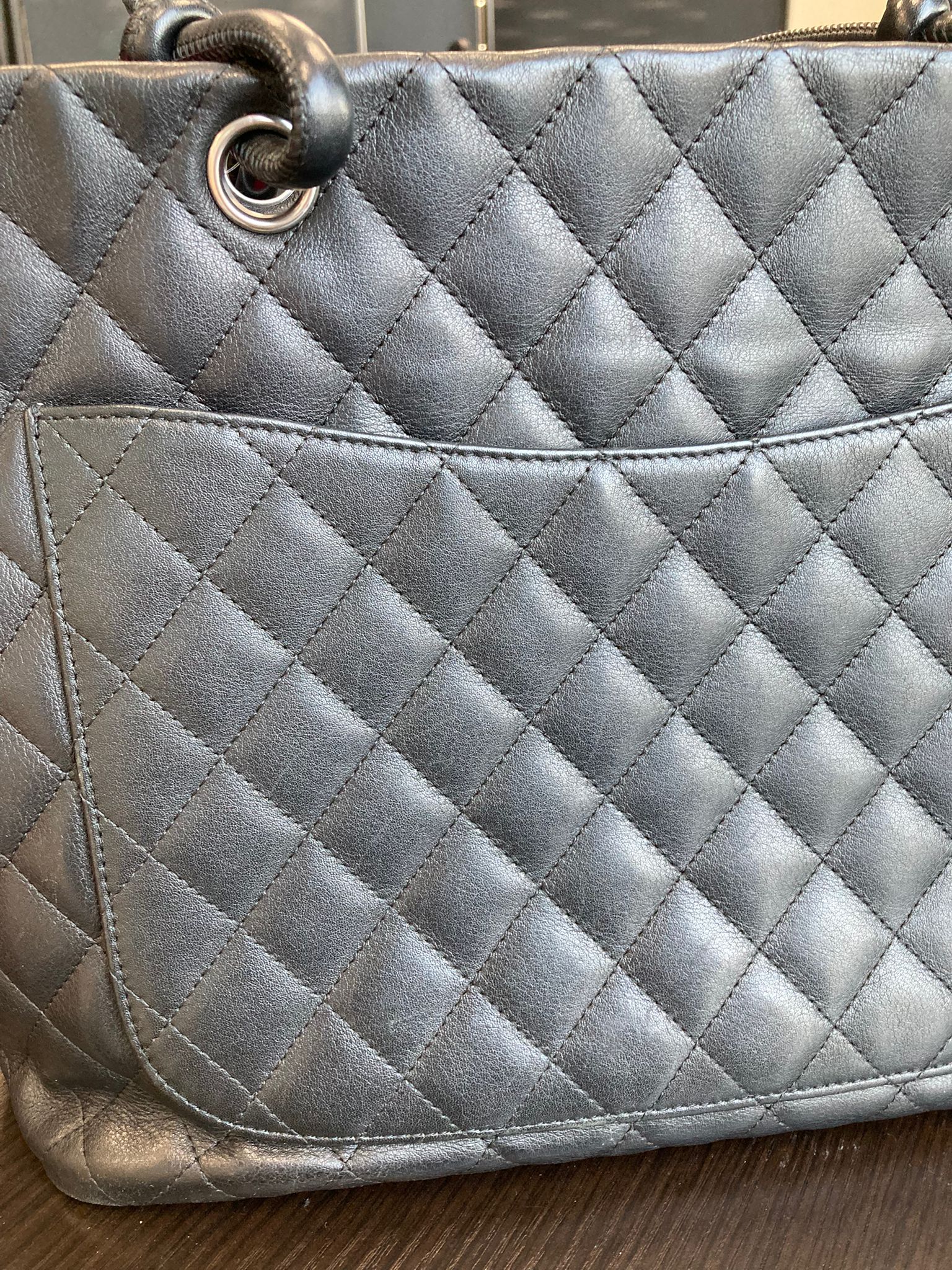 Chanel Cambon Ligne Tote Large Negro