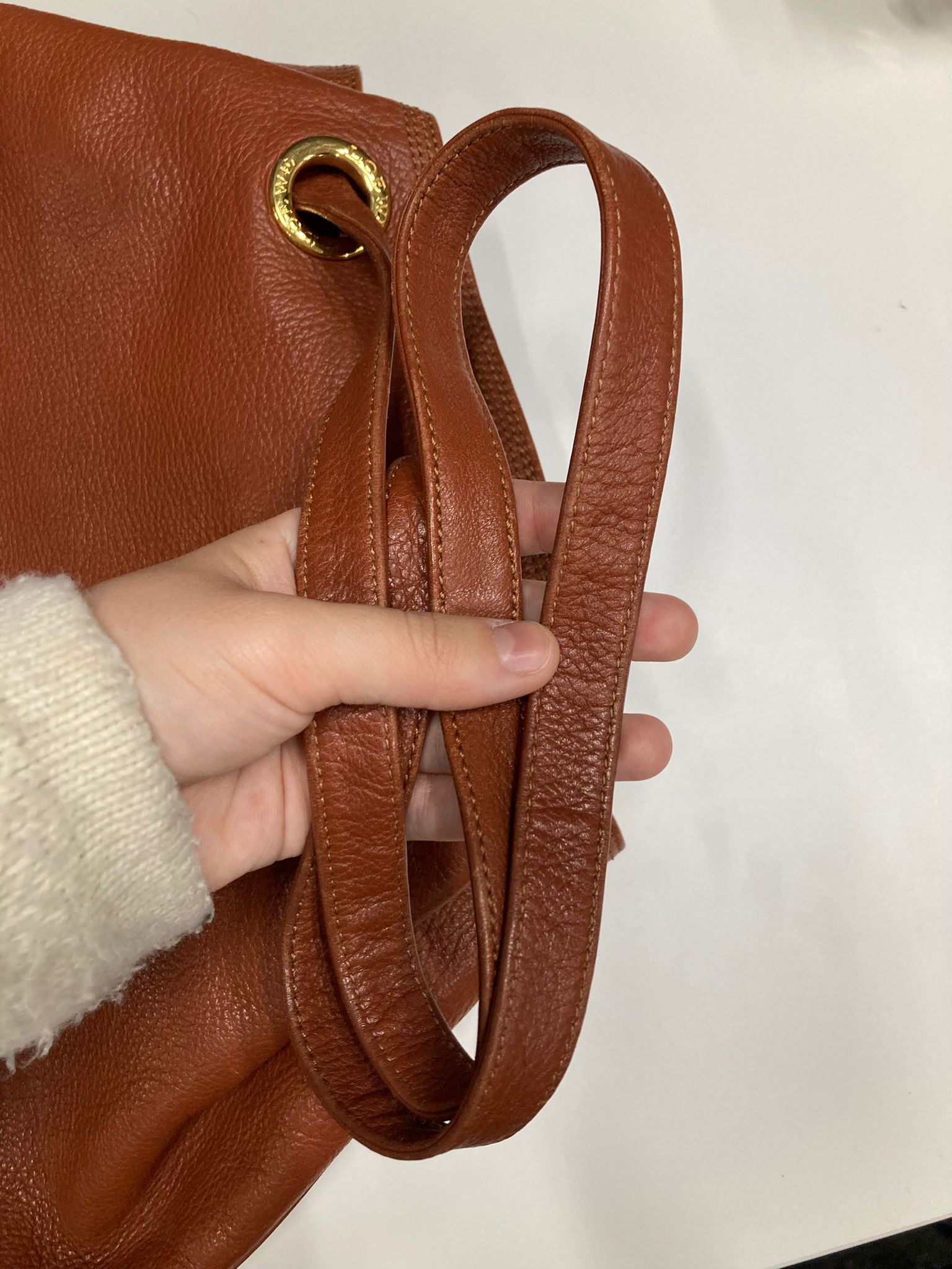 Loewe Anagram Shoulder Bag Piel camel marron