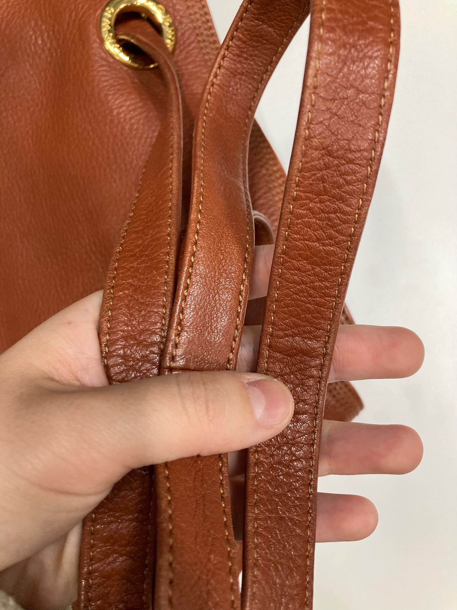 Loewe Anagram Shoulder Bag Piel camel marron