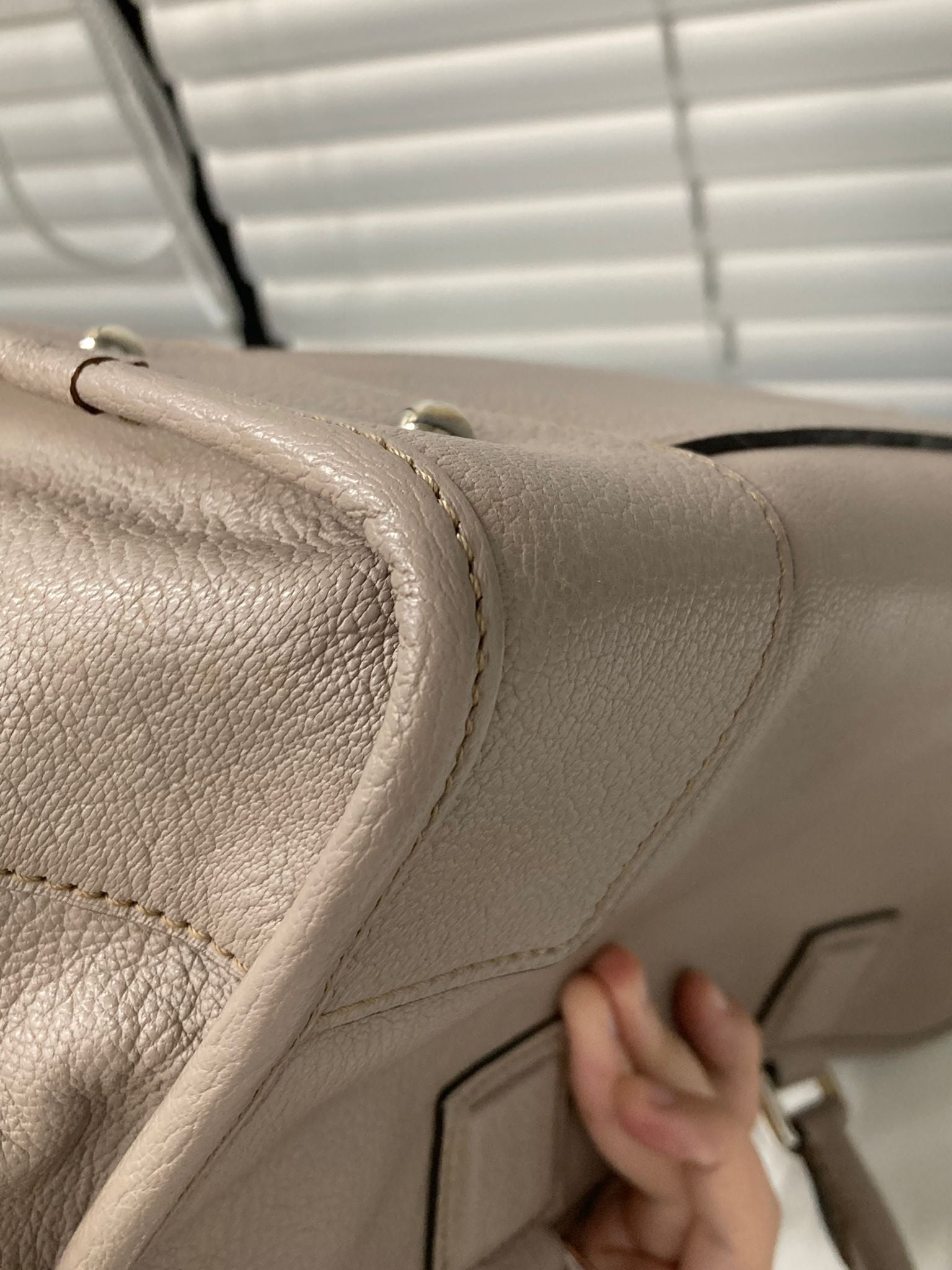 Loewe Amazona 28 piel greige con herrajes plata