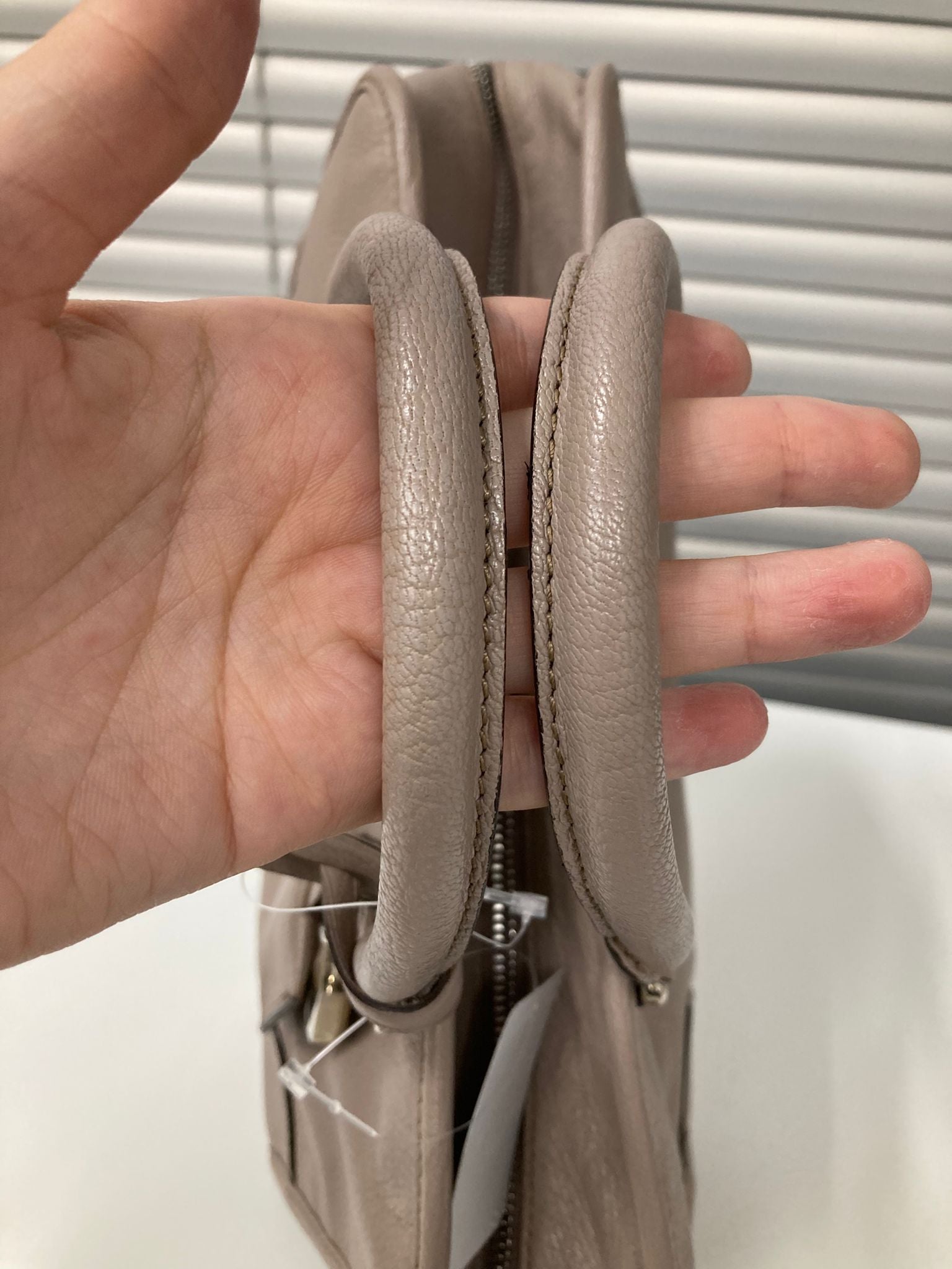 Loewe Amazona 28 piel greige con herrajes plata