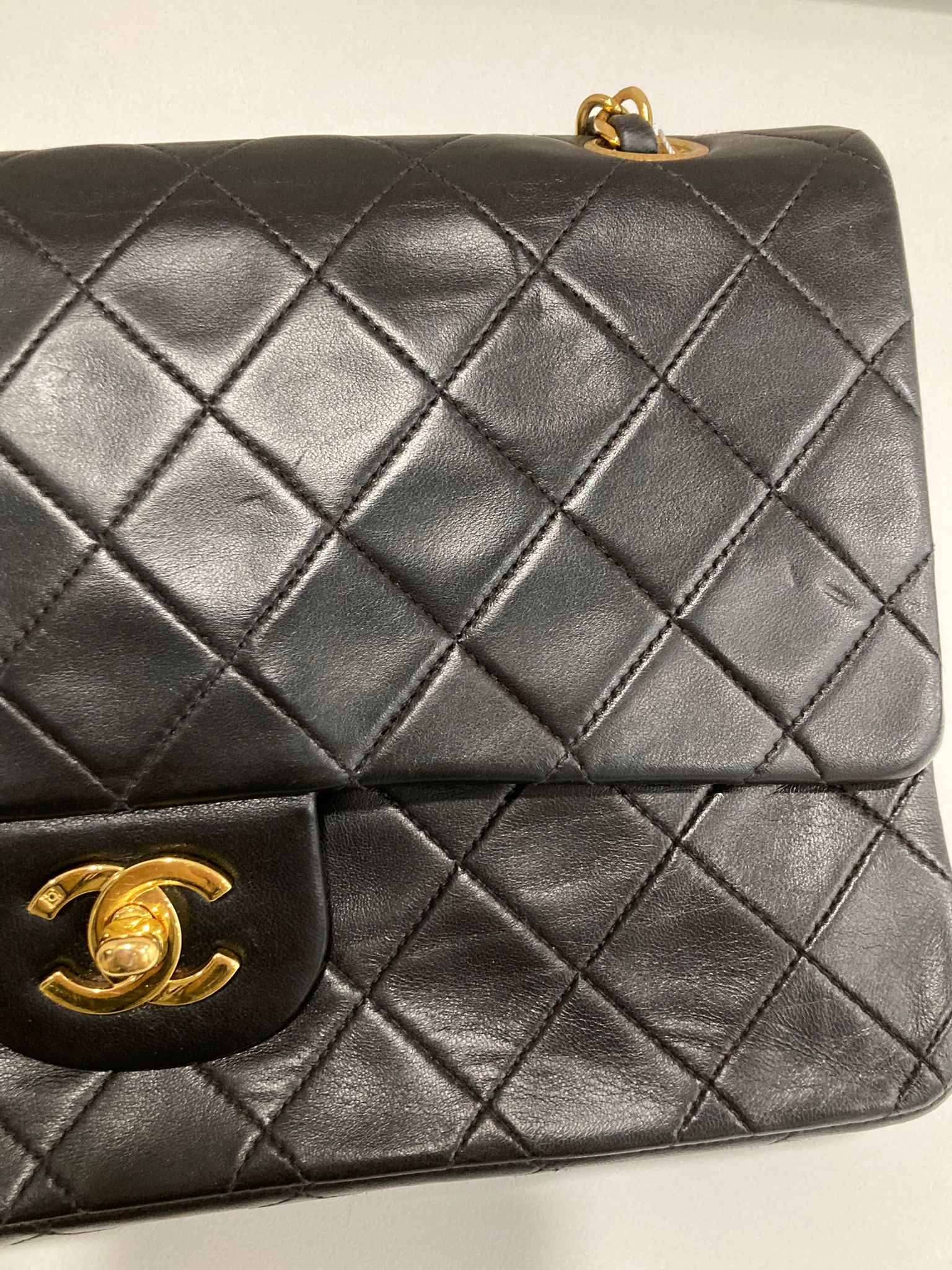 Chanel timeless 25 doble solapa negro