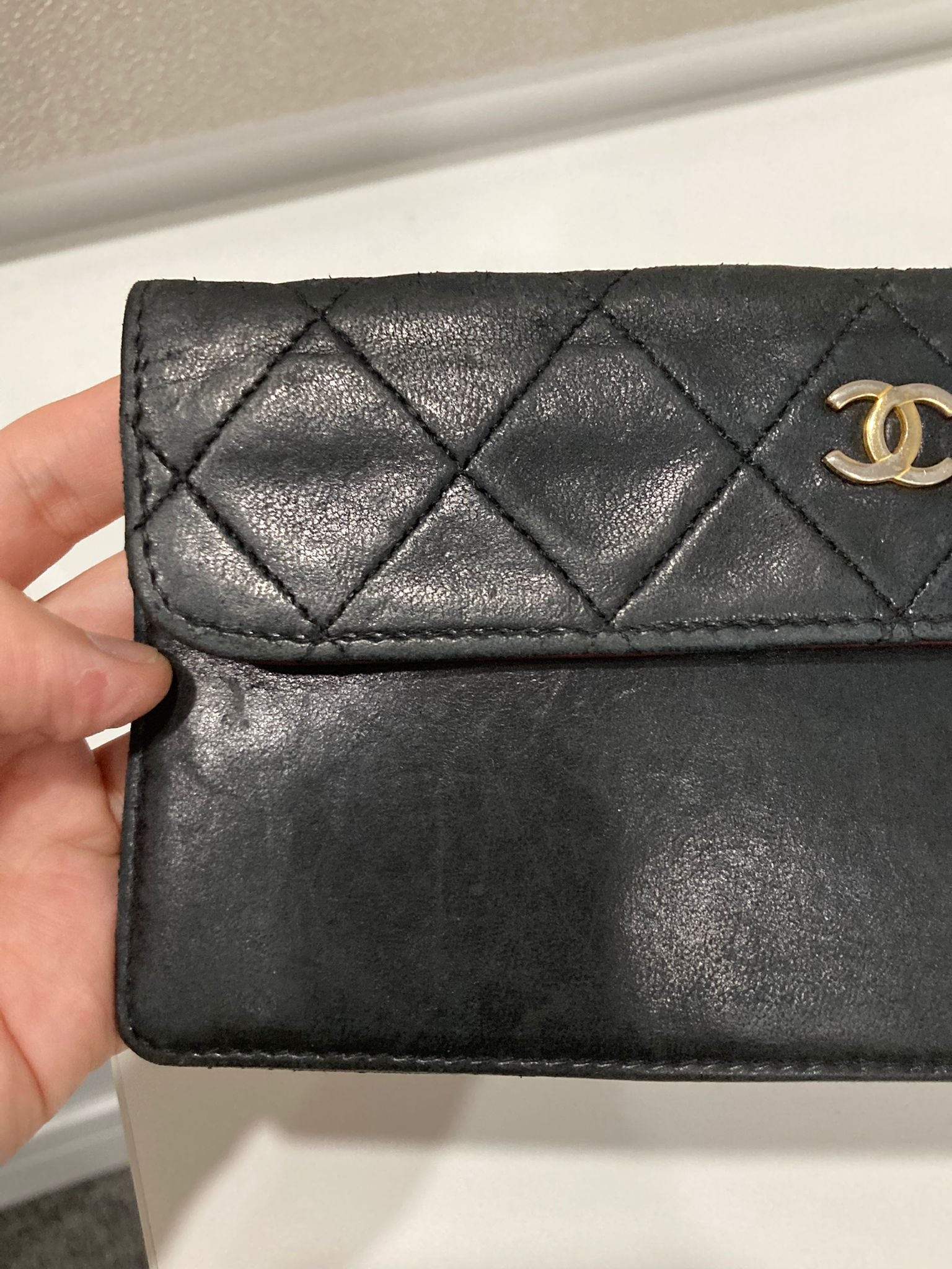 Chanel timeless classic flap con reborde (border stitch) y cartera a juego