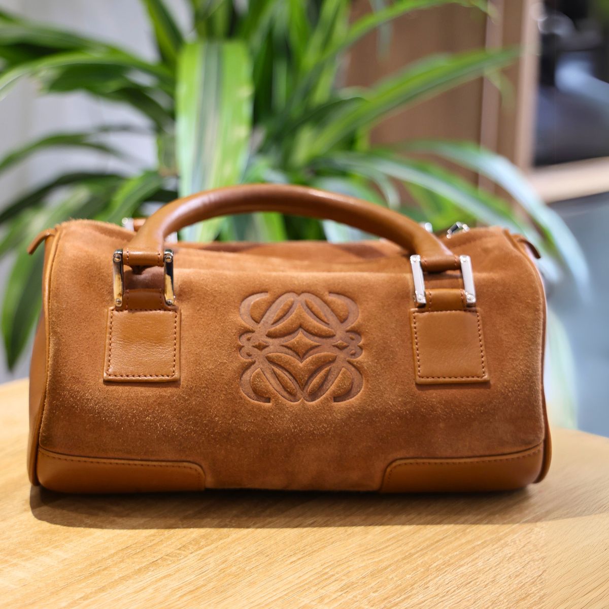 Bolso Brida Amazona en ante camel con accesorios completos