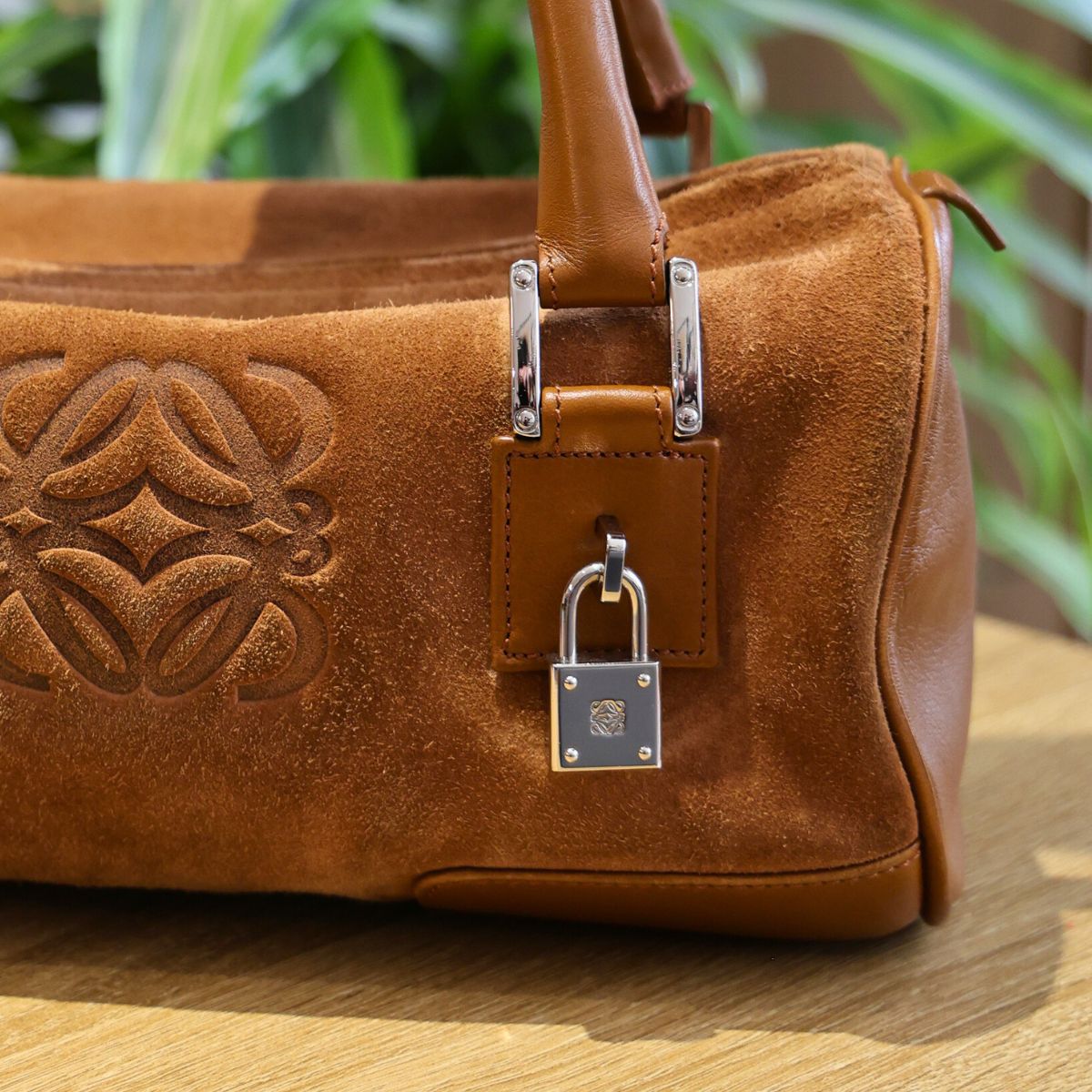 Bolso Brida Amazona en ante camel con accesorios completos