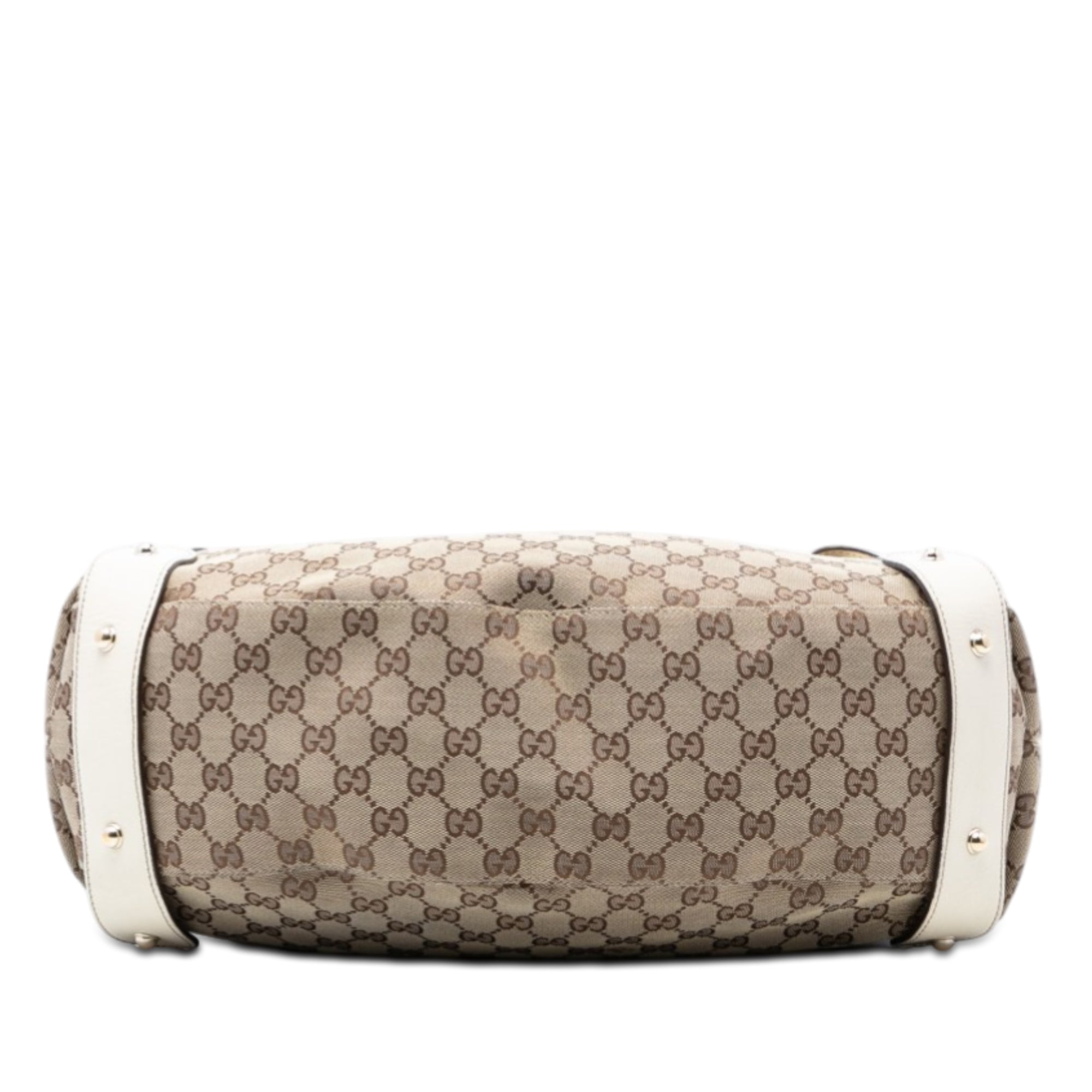 Gucci GG Canvas Horsebit Pelham Shoulder Bag | White