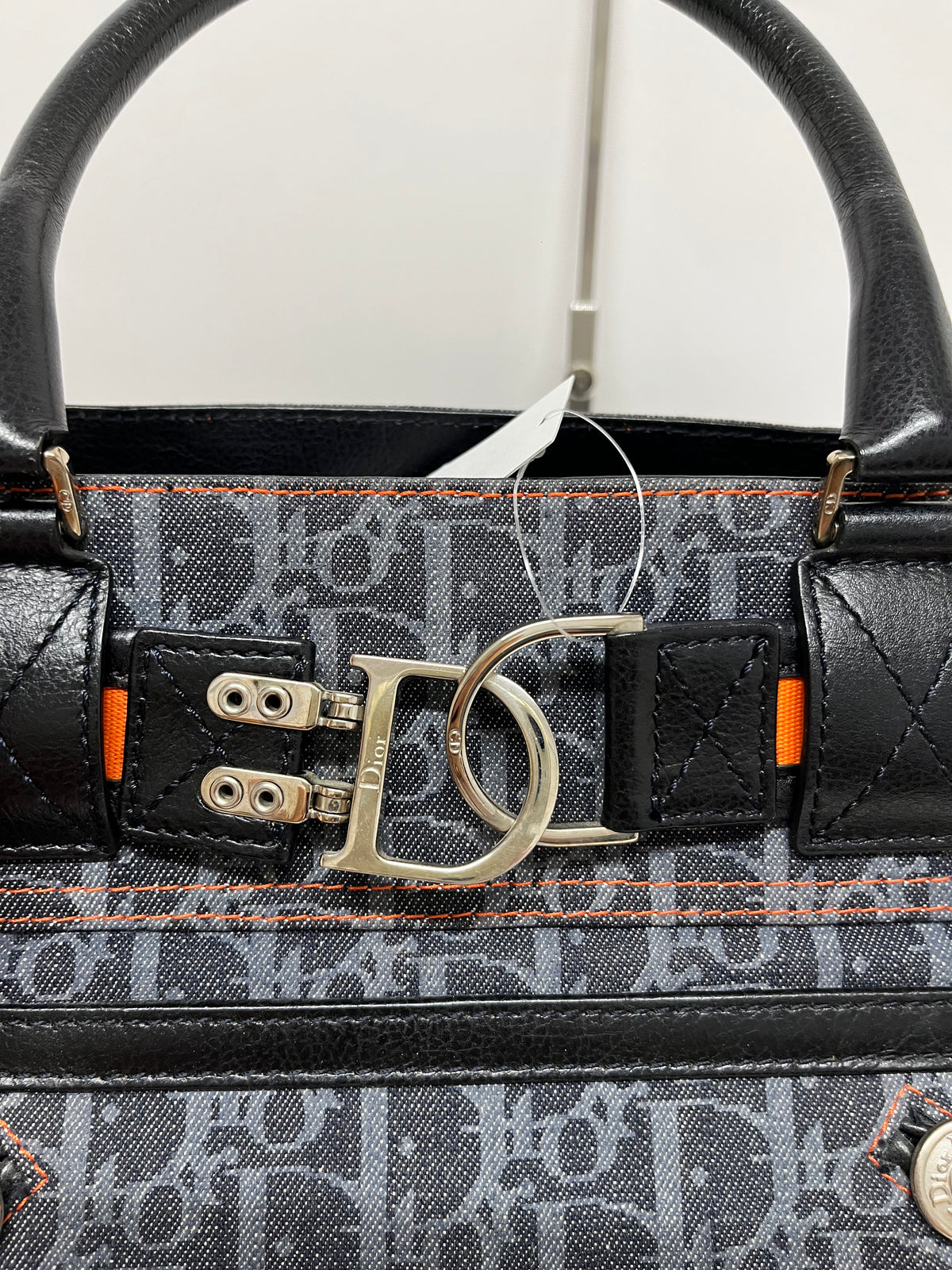 Christian Dior Flight Denim Diorissimo Gris Oscuro y Naranja