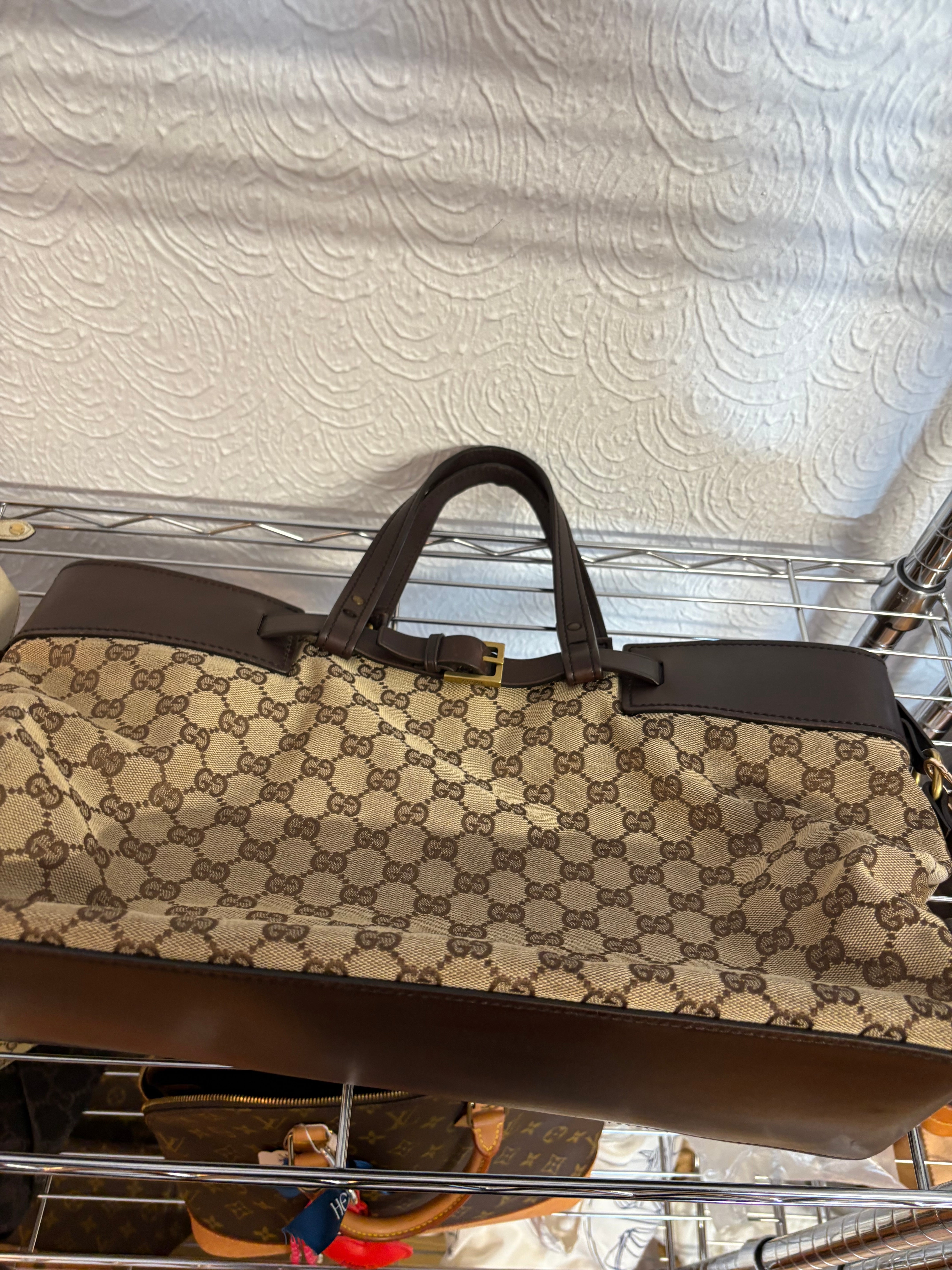 Gucci GG Canvas Belt Tote Shopper con hebilla