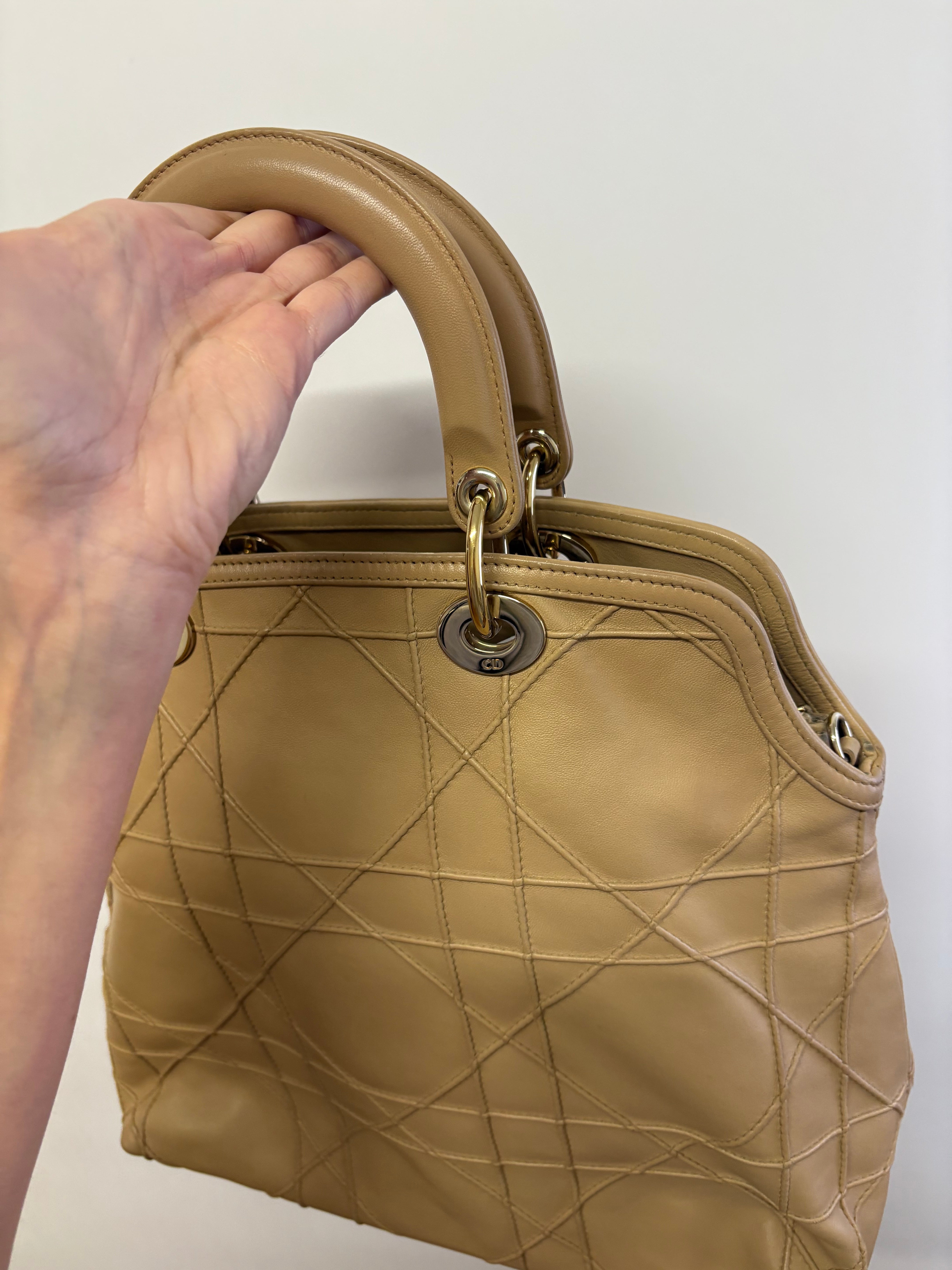 Dior Granville large tote beige camel bandolera