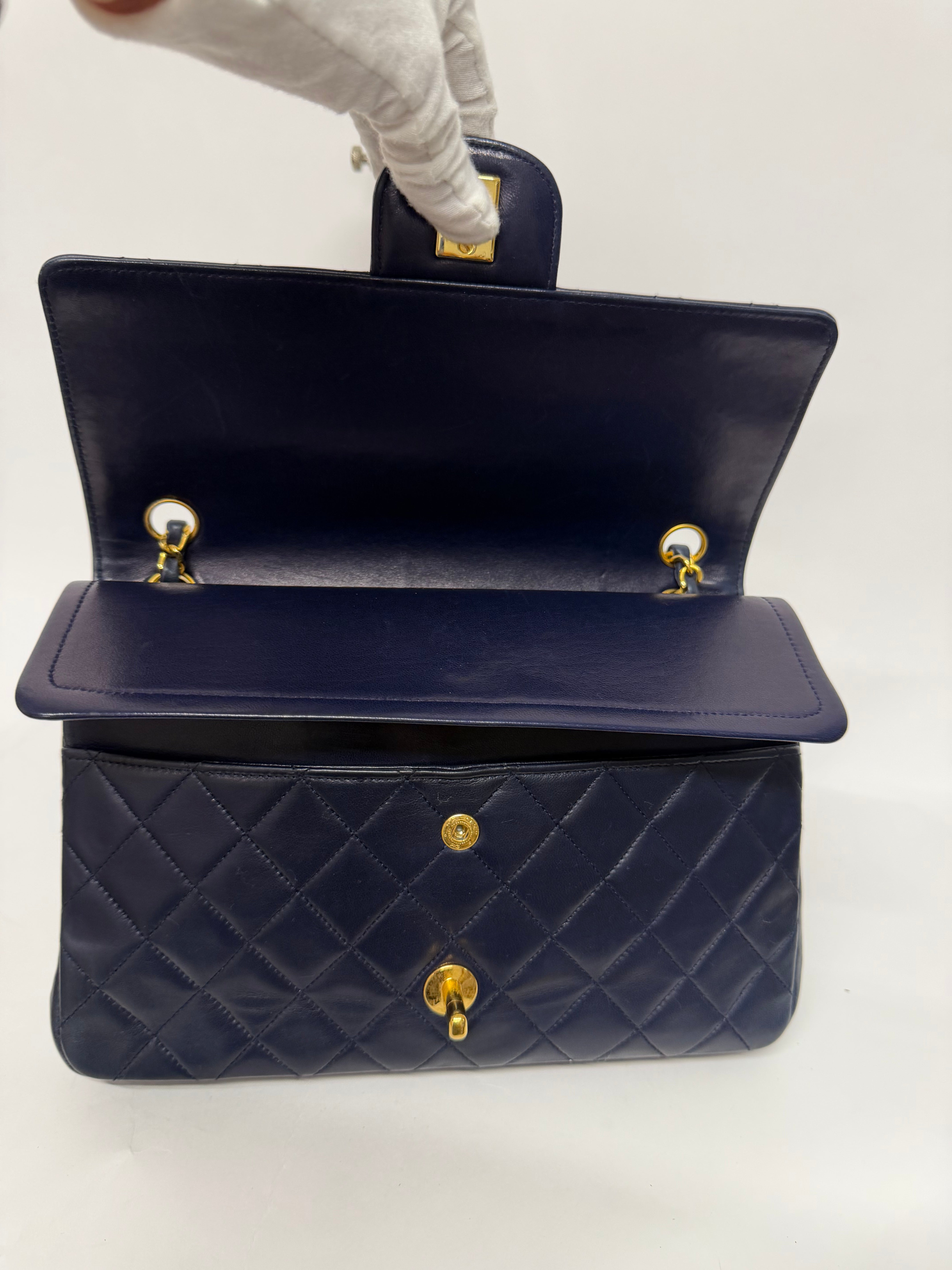 Chanel Timeless 25 Doble Solapa Navy Serie 0