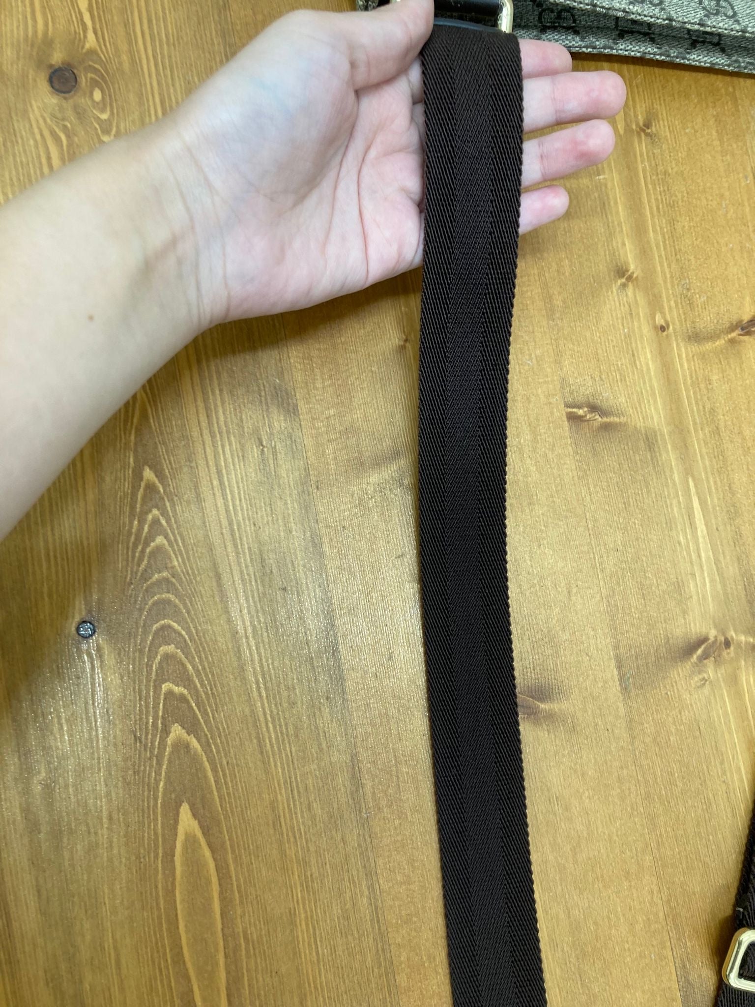 Gucci bandolera canvas marrón