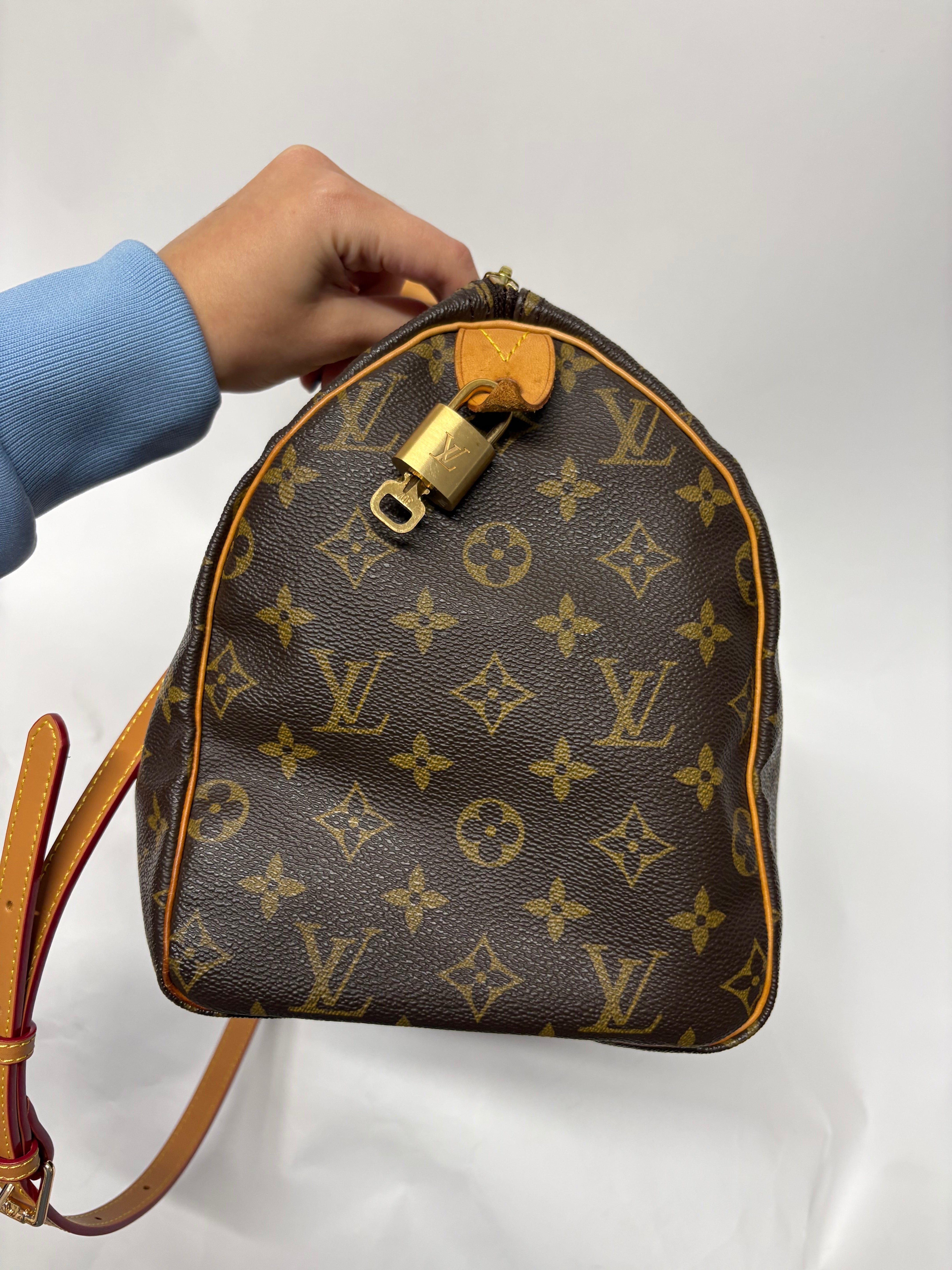 Louis Vuitton Speedy 30 Monogram con bandolera extra SP0938
