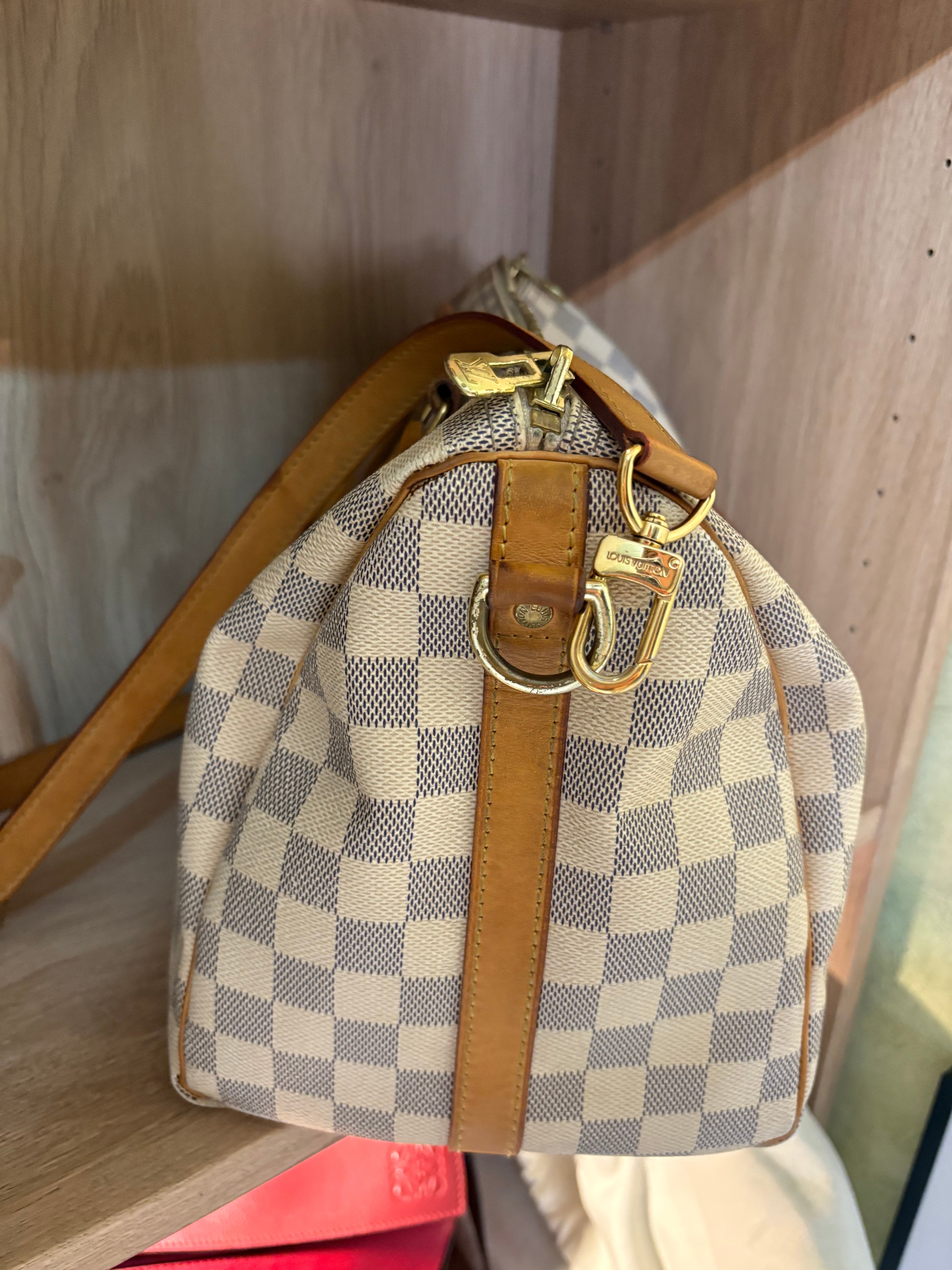 Louis Vuitton Speedy 30 Damier Azur Bandolera