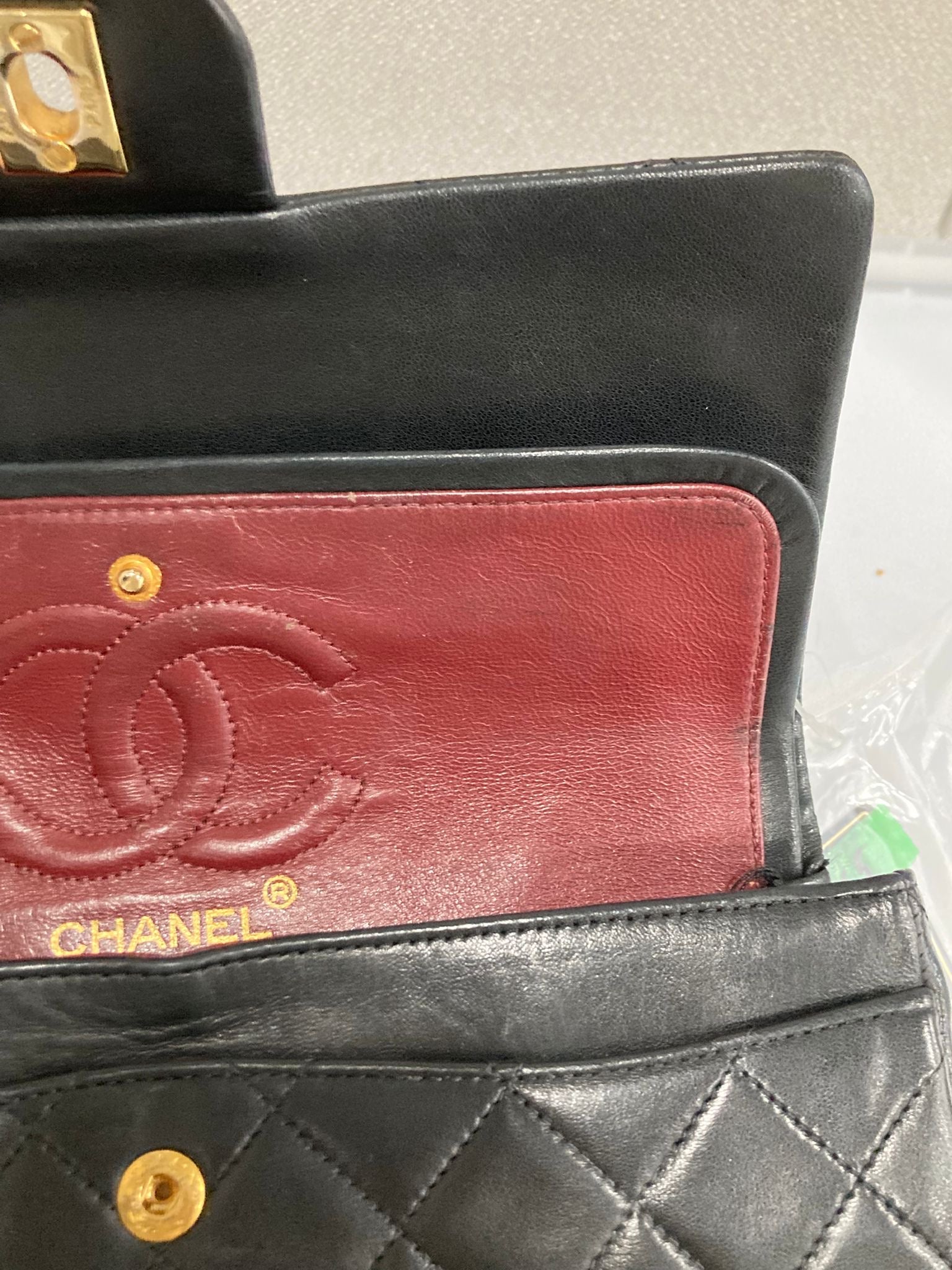Chanel timeless 23 doble flap negro serie 1