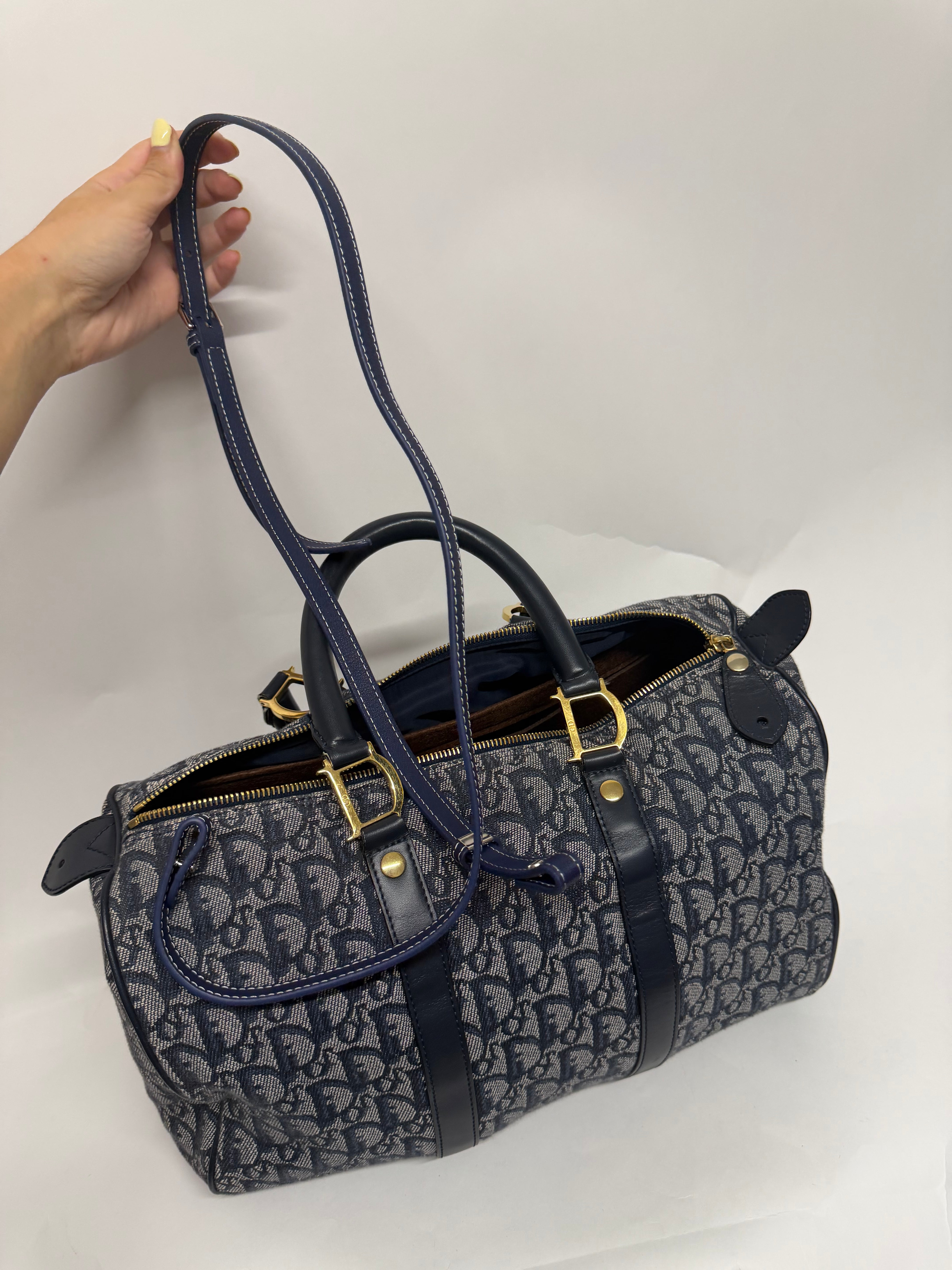 Christian Dior Trotter Boston 35 Navy