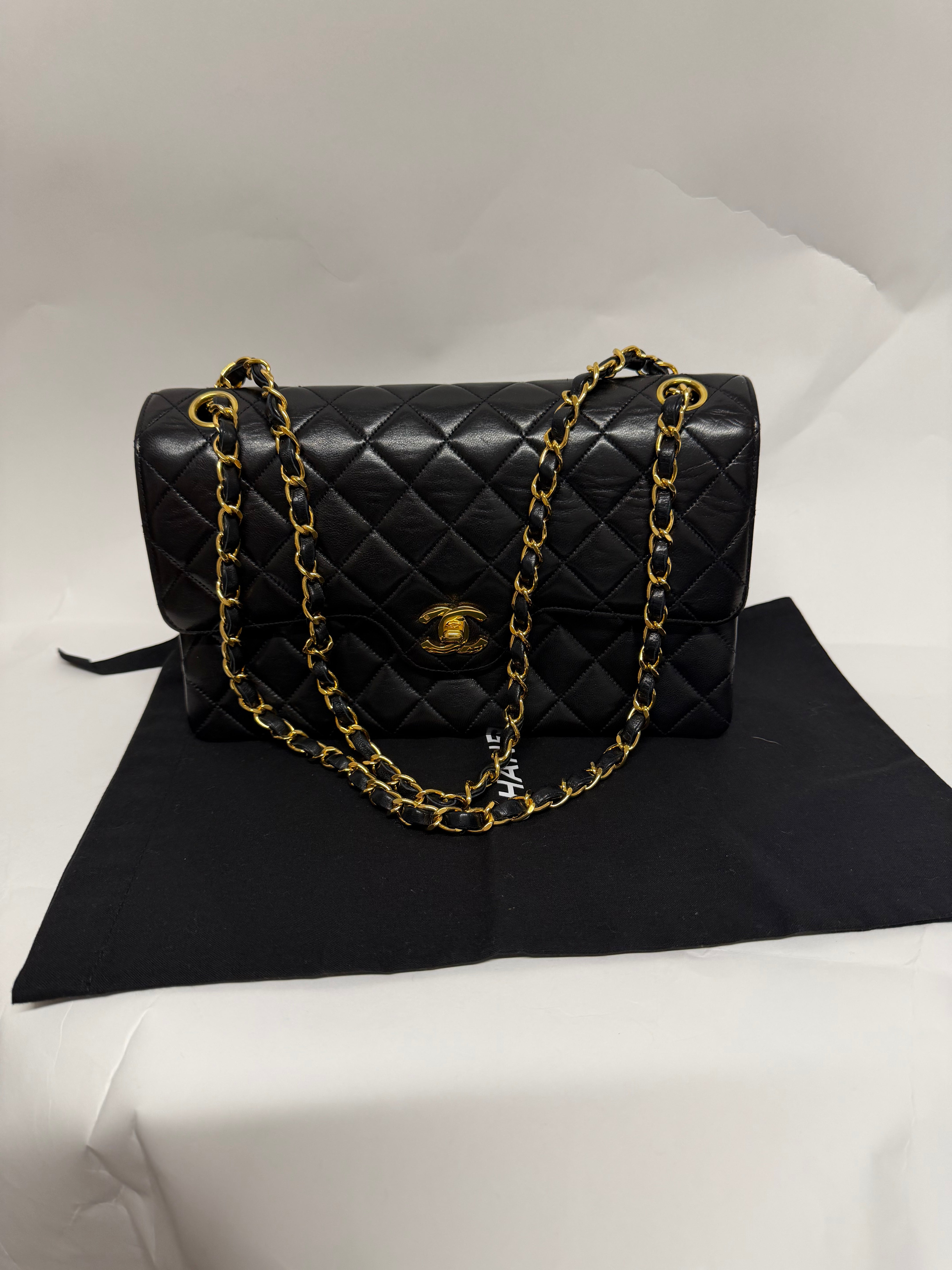 Chanel Timeless 25 Lambskin Negro Double Flap · Serie 2