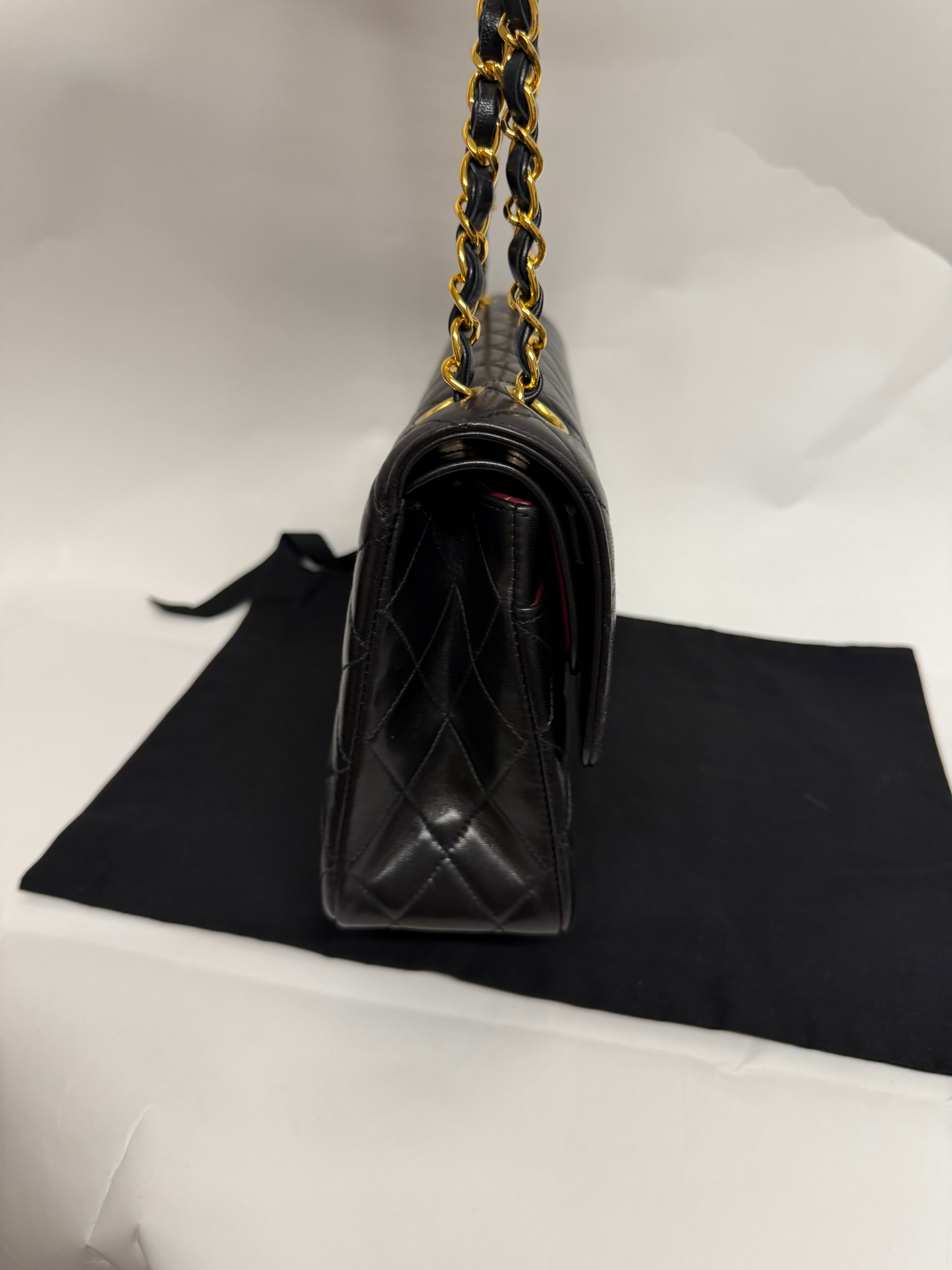 Chanel Timeless 25 Lambskin Negro Double Flap · Serie 2