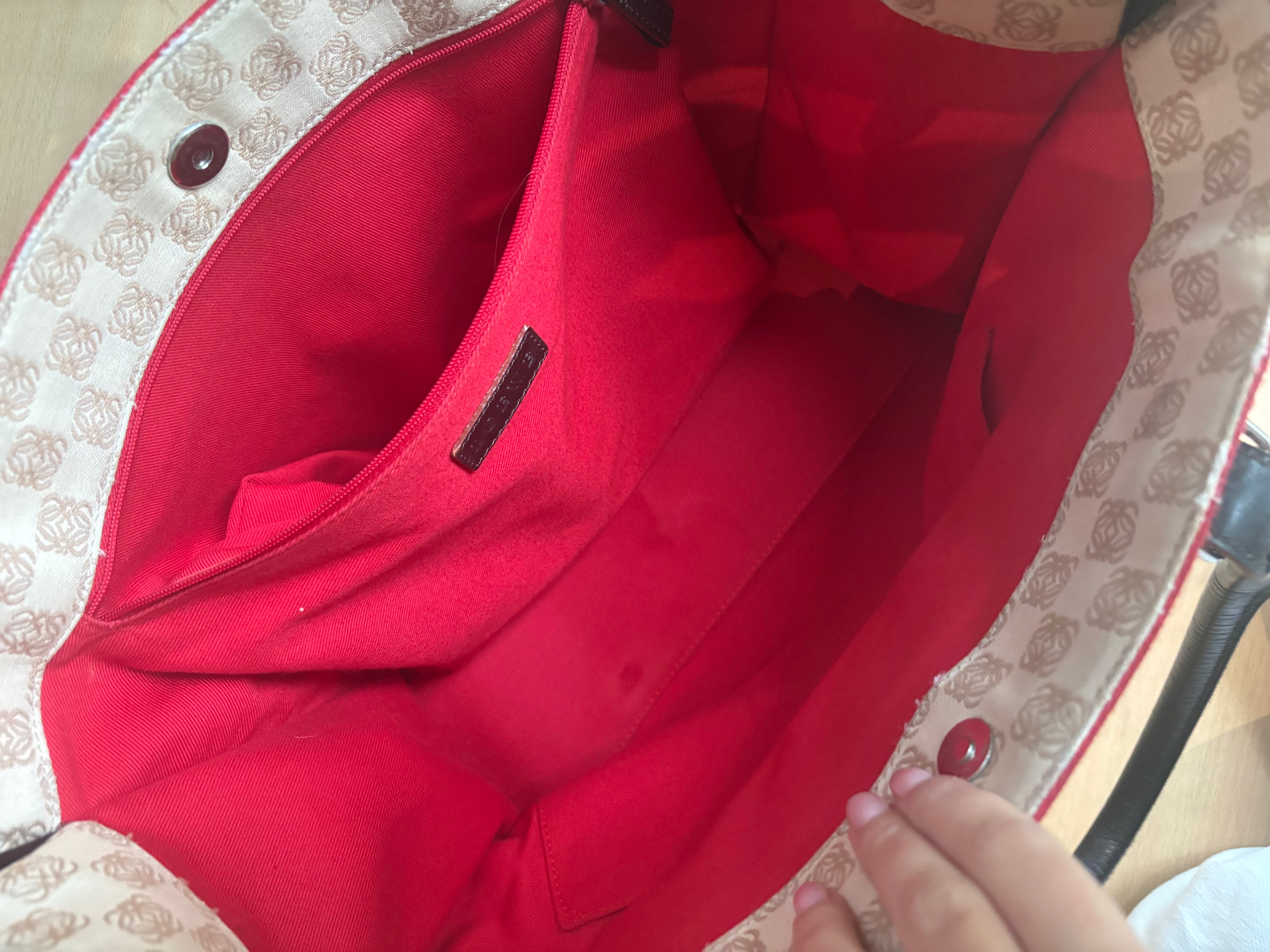 Loewe tote canvas marrón vintage