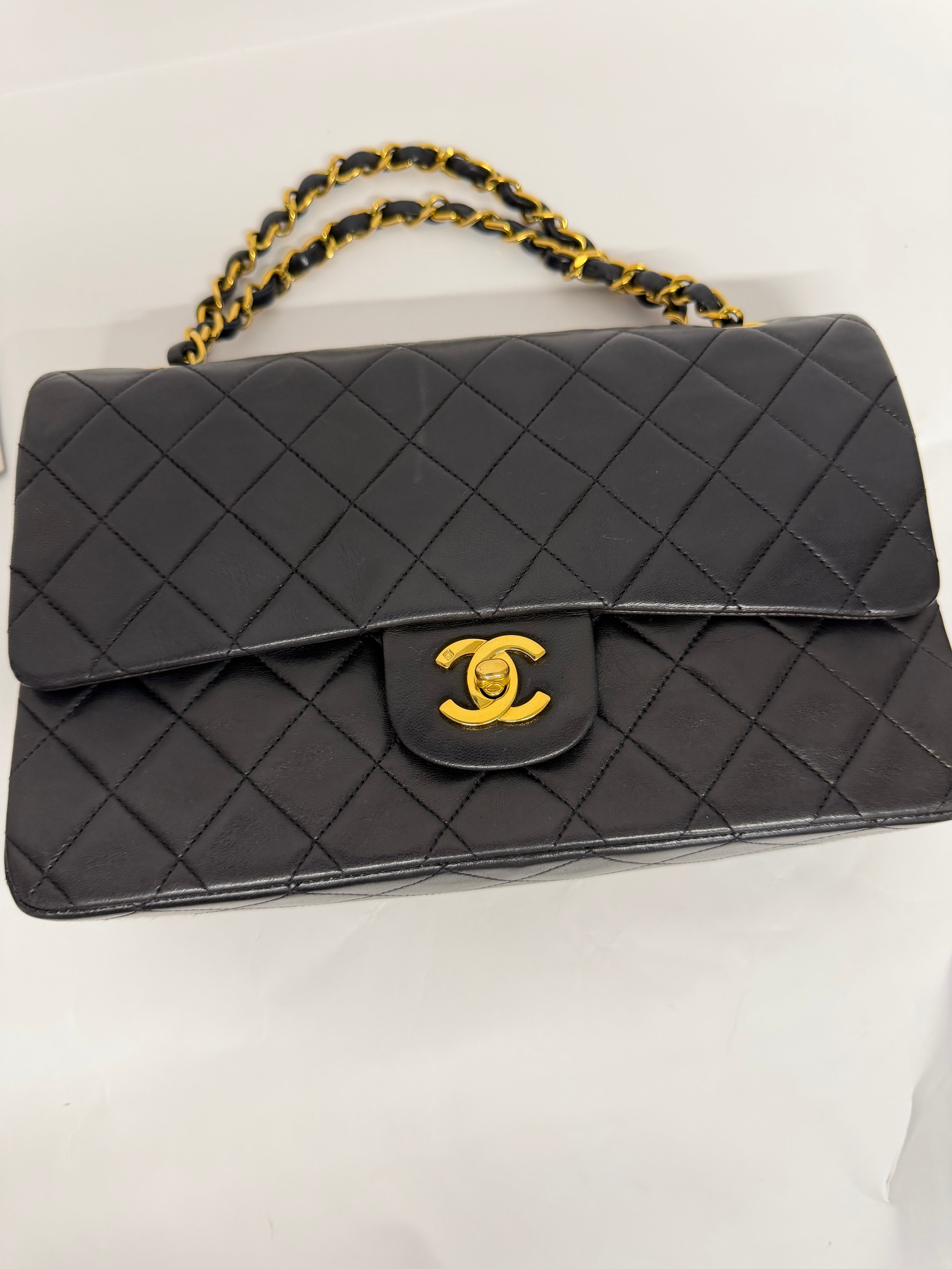 Chanel Timeless 25 Doble Solapa Negro Serie 3